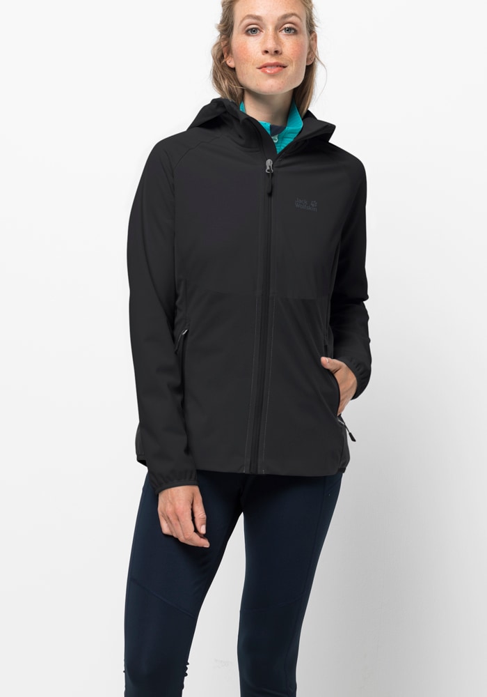 Jack Wolfskin Softshelljacke "GO HIKE SOFTSHELL W", mit Kapuze