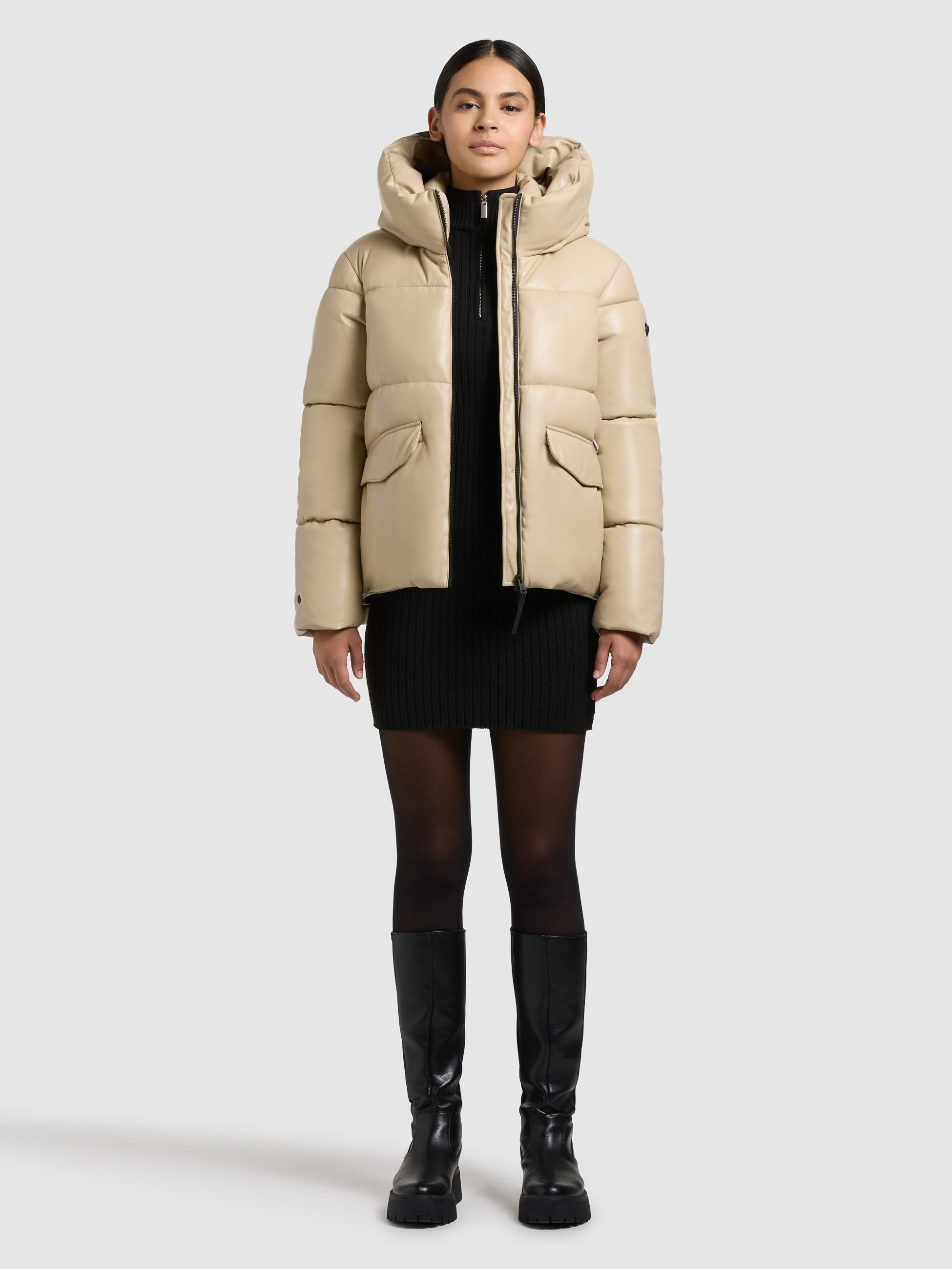 khujo Lederimitatjacke "AURORA" mit Kapuze günstig online kaufen