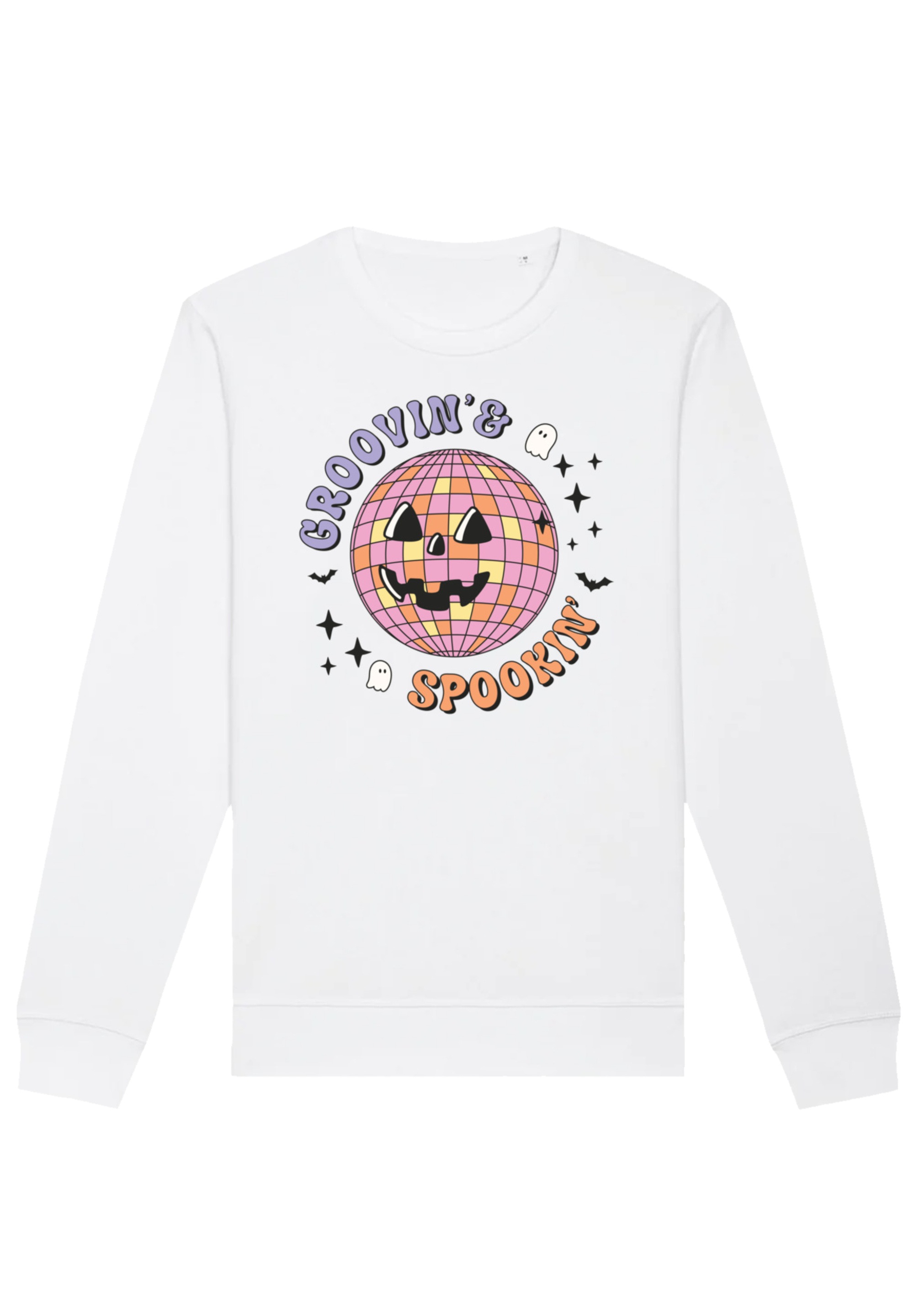 F4NT4STIC Sweatshirt "Retro Halloween Groovin and spookin Disco ball", Prem günstig online kaufen