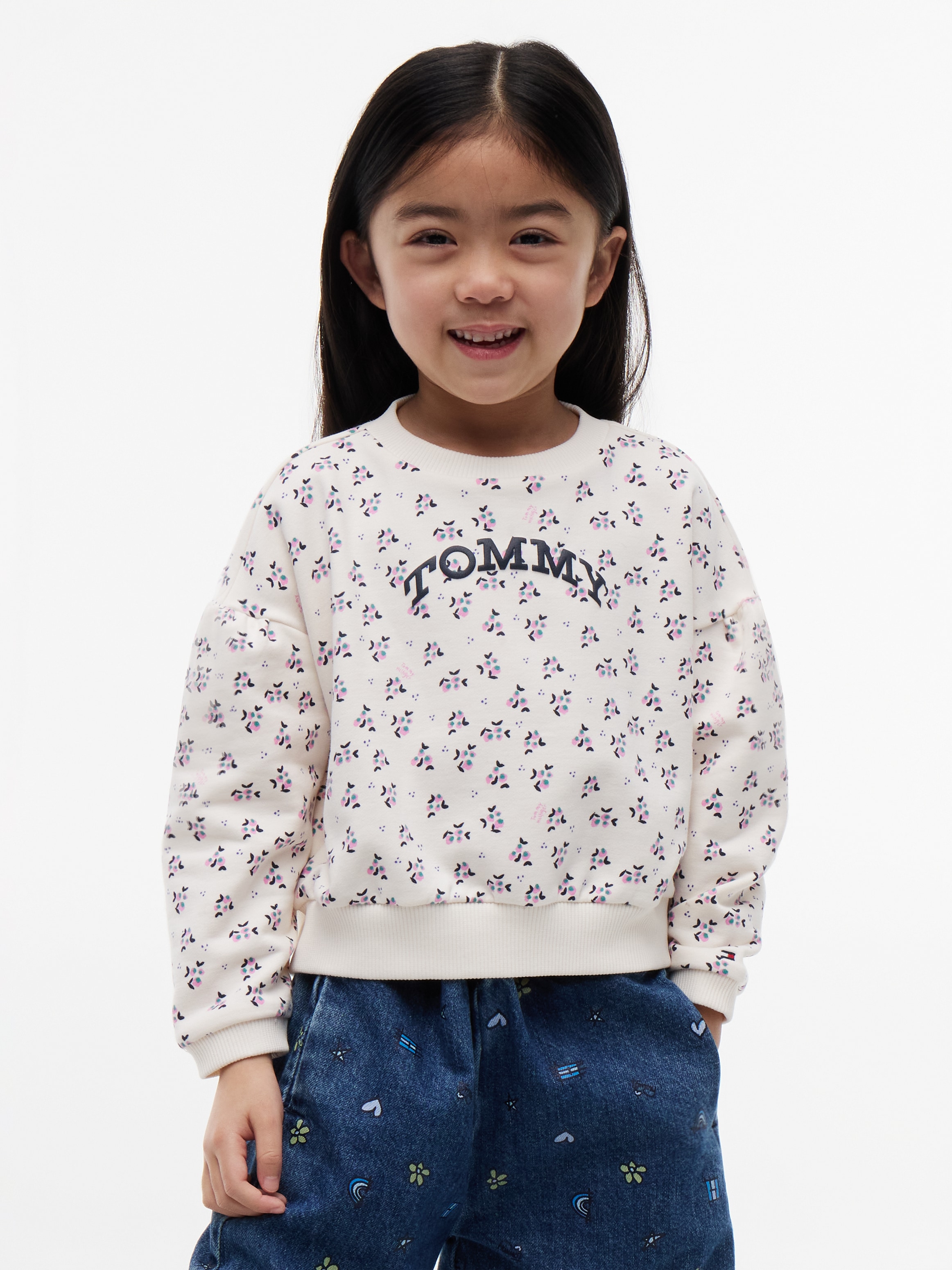 Tommy Hilfiger Sweatshirt, Rundhalsausschnitt, Regular Fit, für Kinder