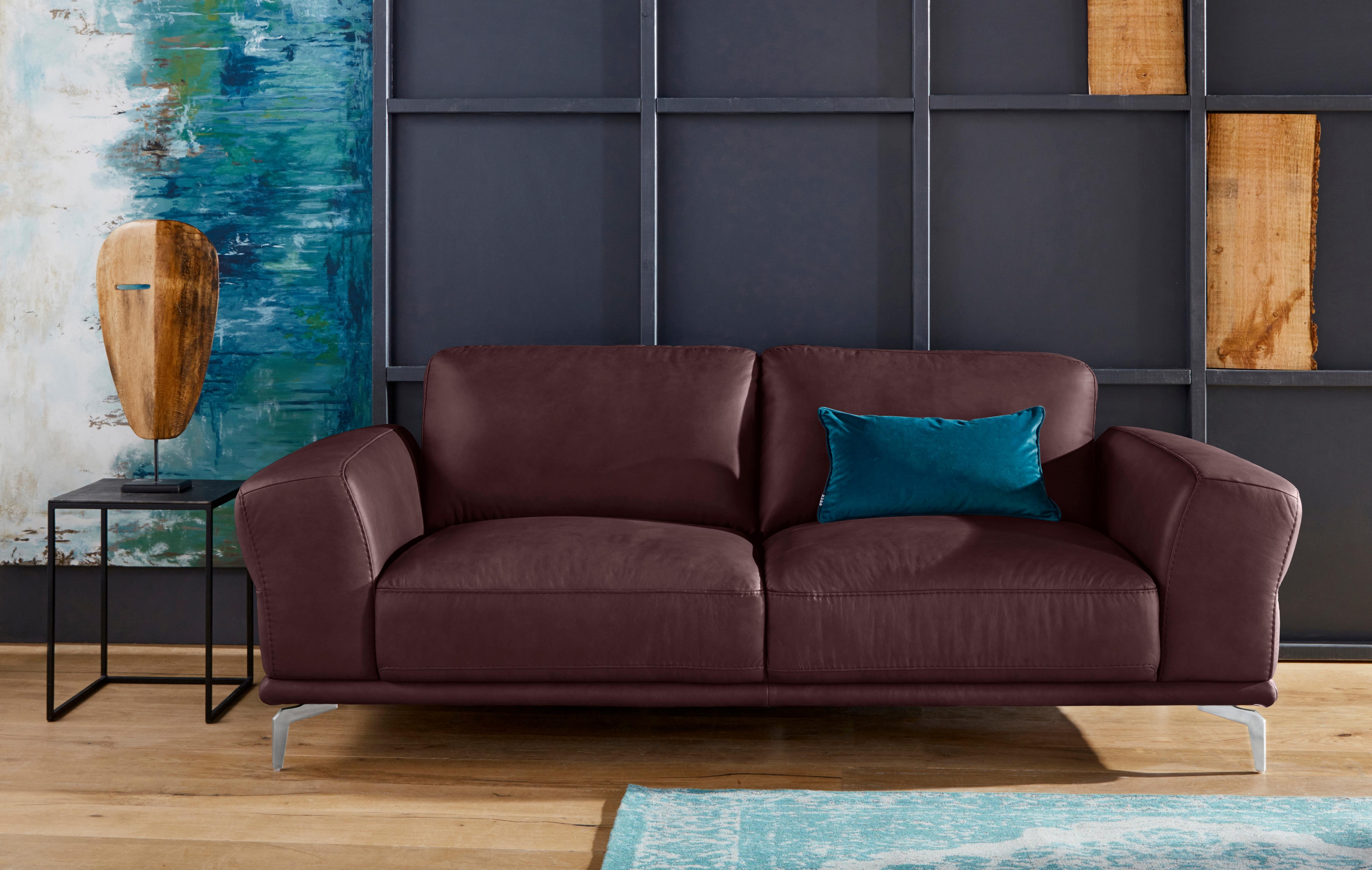 W.SCHILLIG 2,5-Sitzer "montanaa Designsofa mit erstklassigem Sitzkomfort, Ferderkern" mit Metallfüßen in Chrom glänzend, Breite 212 cm