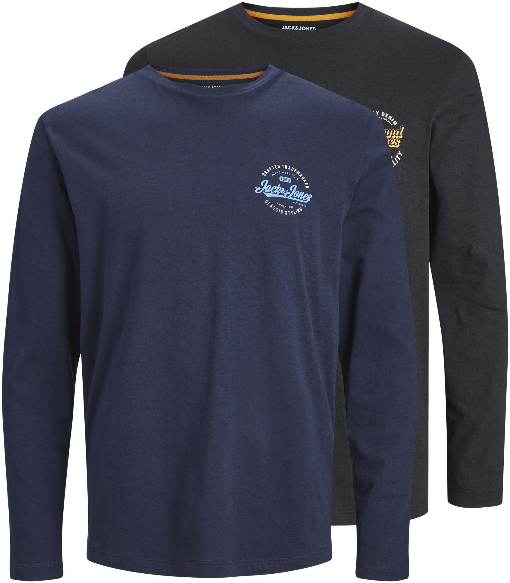 Langarmshirt »JJMIKK TEE LS CREW NECK 2PK MP JNR«, (Packung, 2er-Pack)