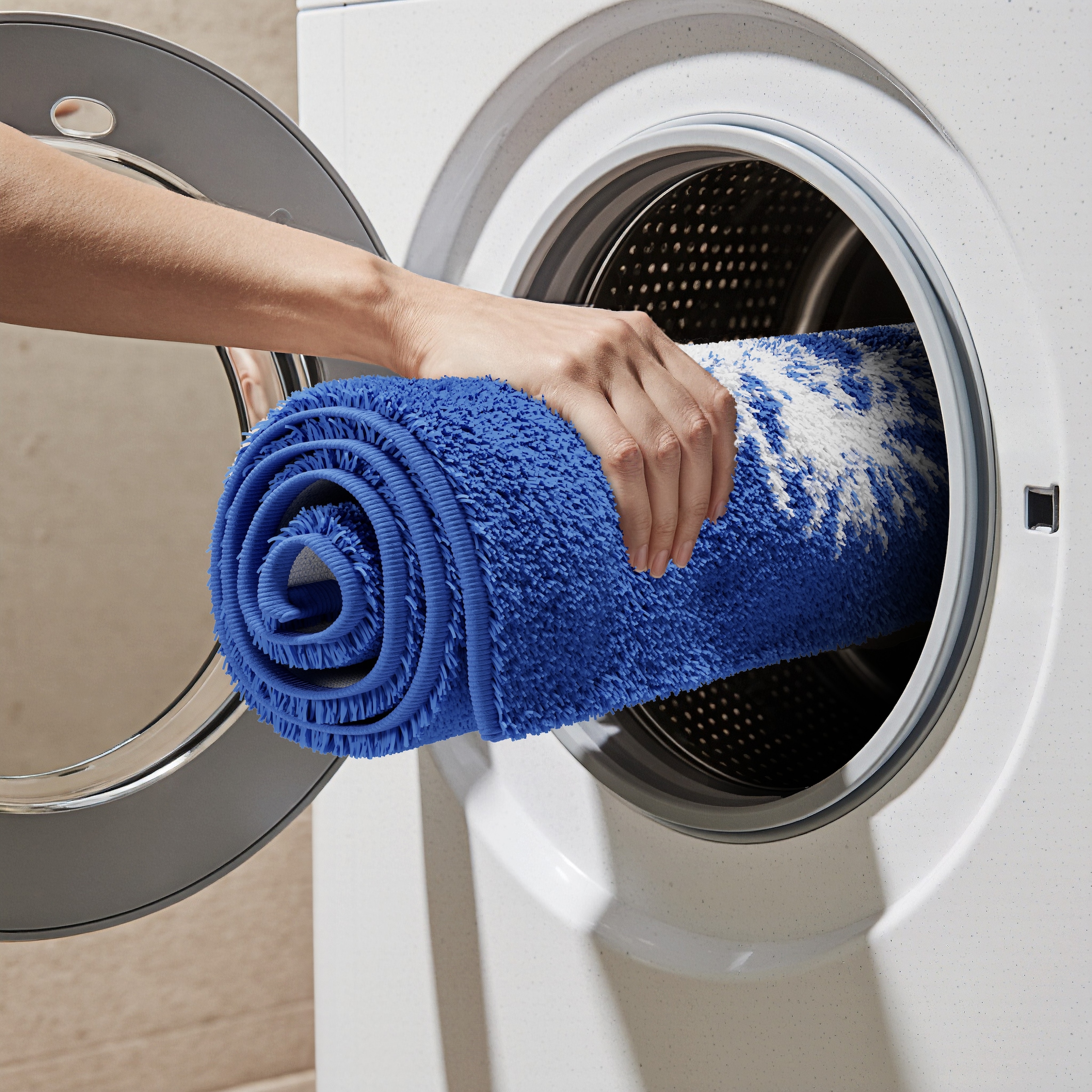 Grund Badematte »Pusteblume, Badvorleger, Badezimmer Teppich, sehr weich«, rutschhemmend beschichtet, schnell trocknend-fußbodenheizungsgeeignet, weiche Haptik, auch als 2-teiliges Set erhältlich, Made in Europe