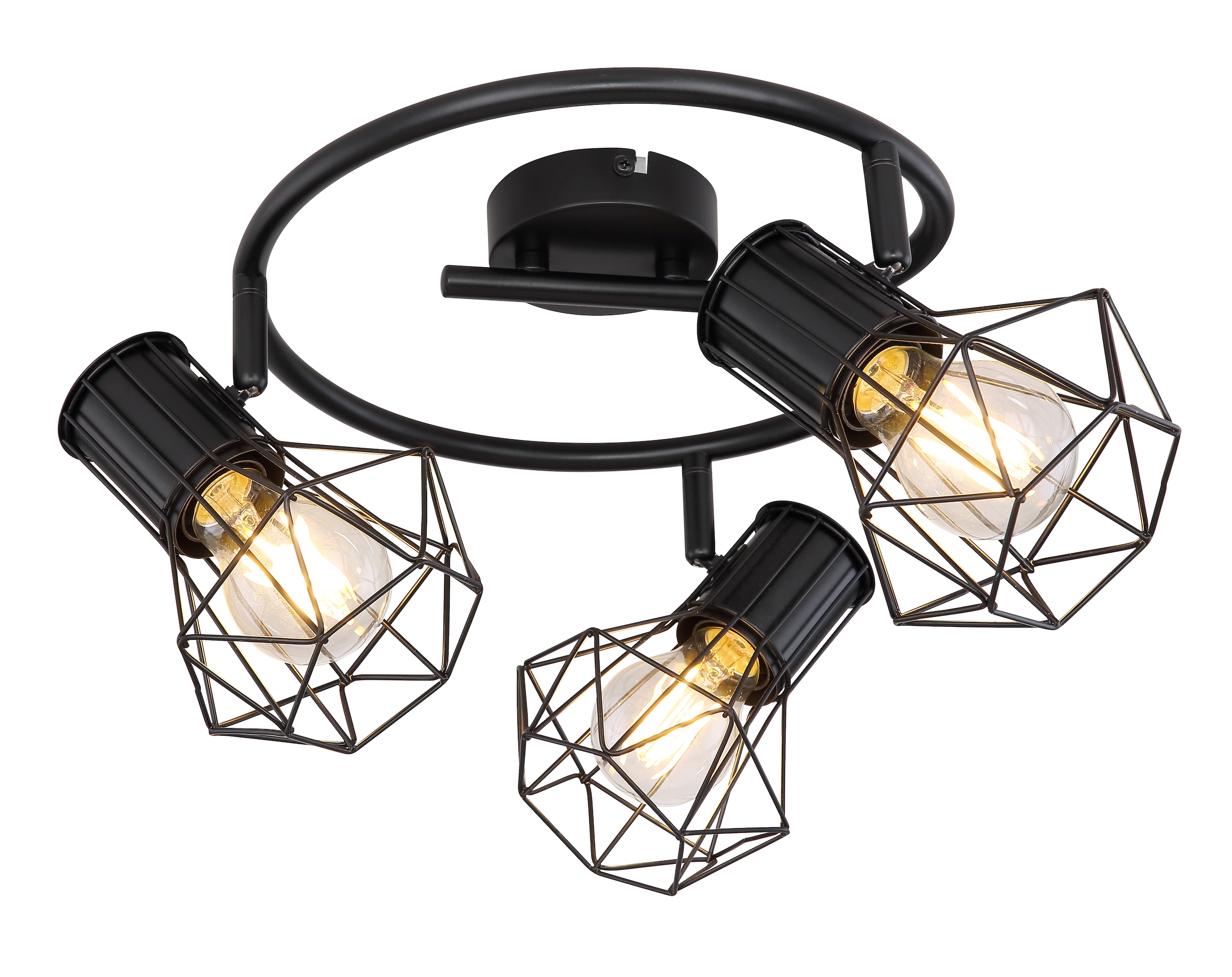 GLOBO LIGHTING Deckenstrahler »PRISKA«, Leuchtmittel E27 | ohne Leuchtmittel, Deckenstrahler/schwarz/Flur/Wohnzimmer