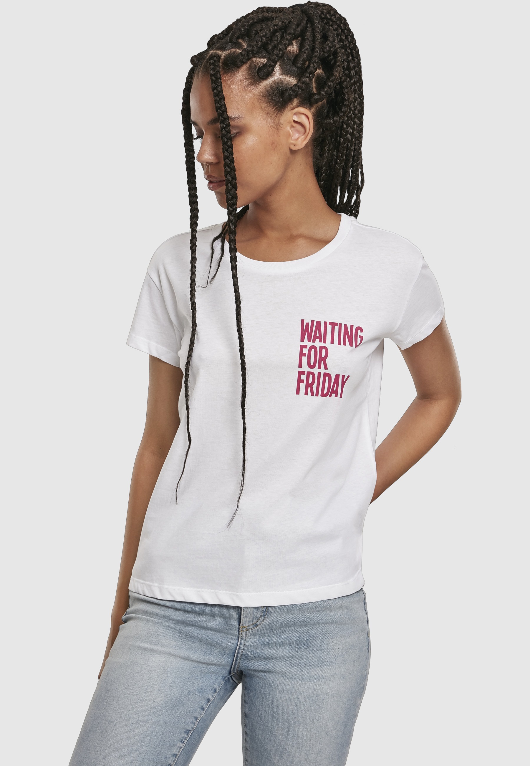 MisterTee T-Shirt »MisterTee Damen Ladies Waiting For Friday Box Tee« 1 Stk.