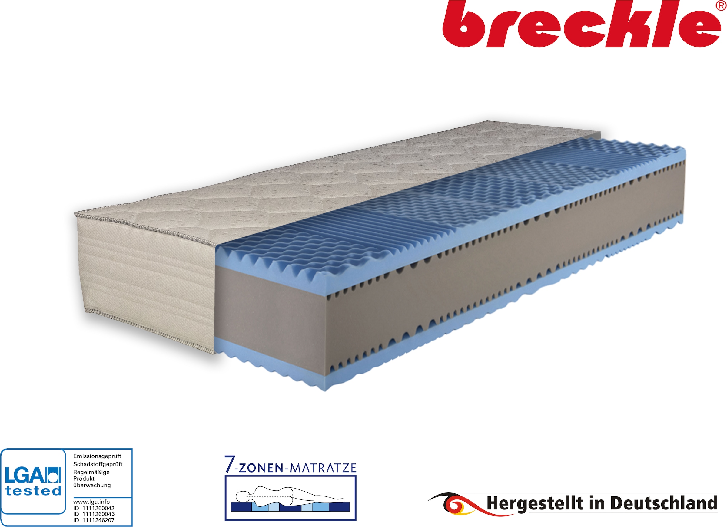 Breckle Komfortschaummatratze »Double Comfort« 30 cm hoch Raumgewicht: 28 kg/m³ 1-tlg., 1 Stk. tlg. formstabile Matratze in 90x200, 140x200 cm und weiteren Größen