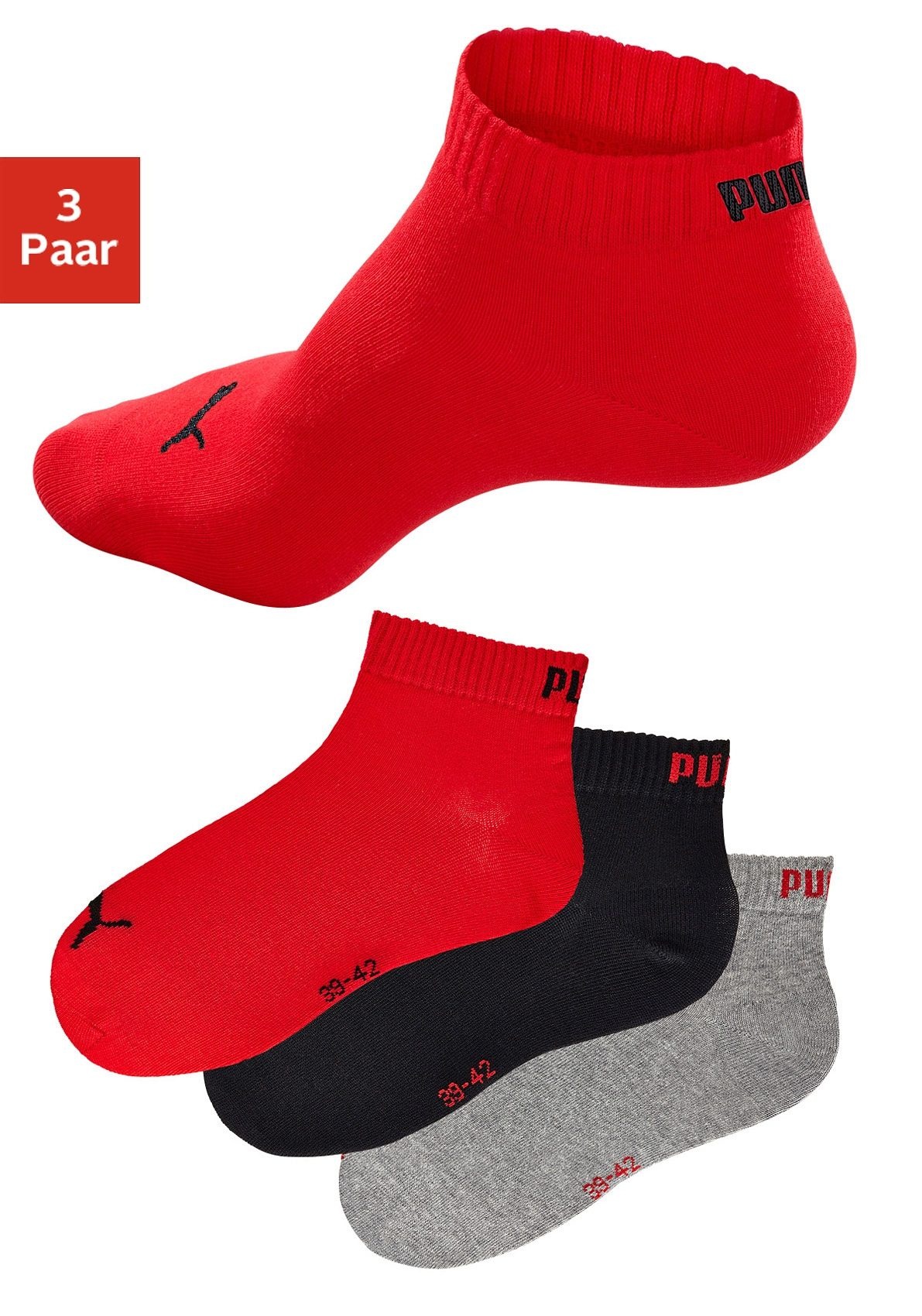 PUMA Puskojinės (3 poros) su Rippbündchen