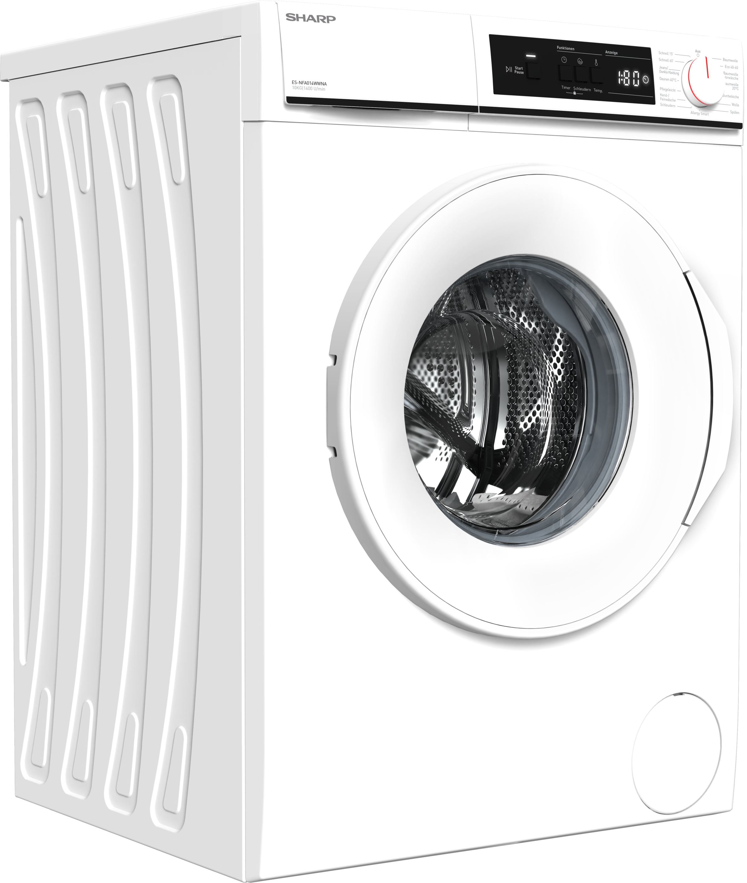 Sharp Waschmaschine »ES-NFA014WWNA-DE« 10 kg 1400 U/min AllergySmart für Allergiker: Entfernt bestimmte Allergene & Bakterien