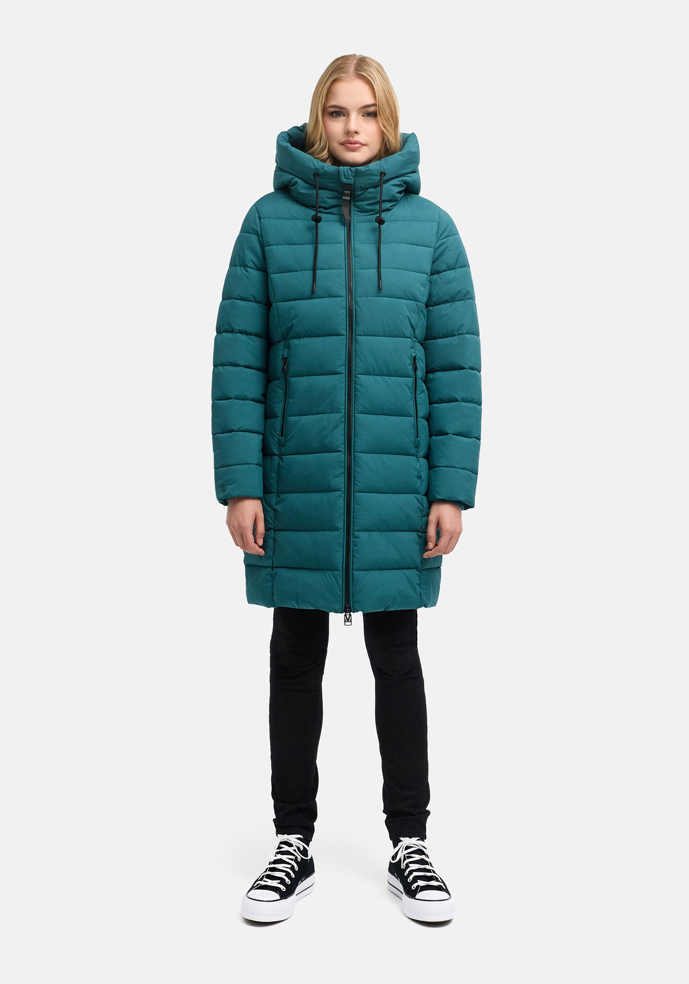 Marikoo Winterjacke »Nanoraa« mit Kapuze Winterjacke mit horizontaler Steppung, hohem Kragen & Kapuze
