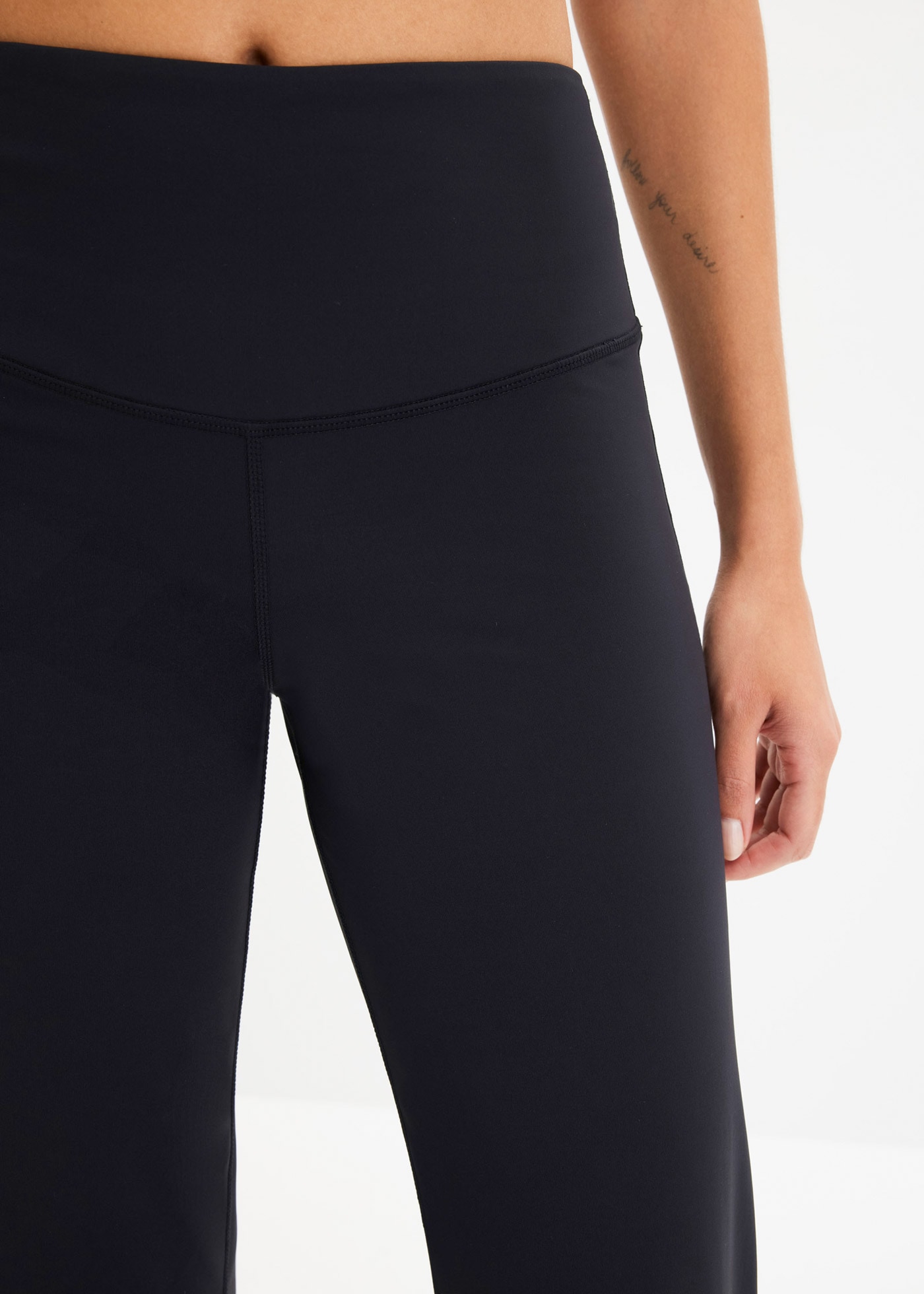bonprix Funktionsleggings  weiches Material, mit doppeltem Taillenbund, Regular Fit