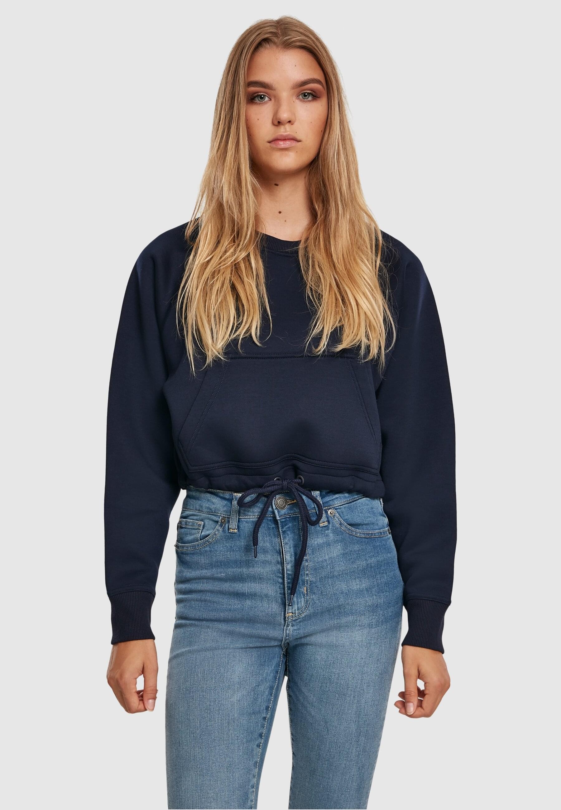 URBAN CLASSICS Sweatshirt »Urban Classics Damen Ladies Oversized Short Raglan Crew«, (1 tlg.)