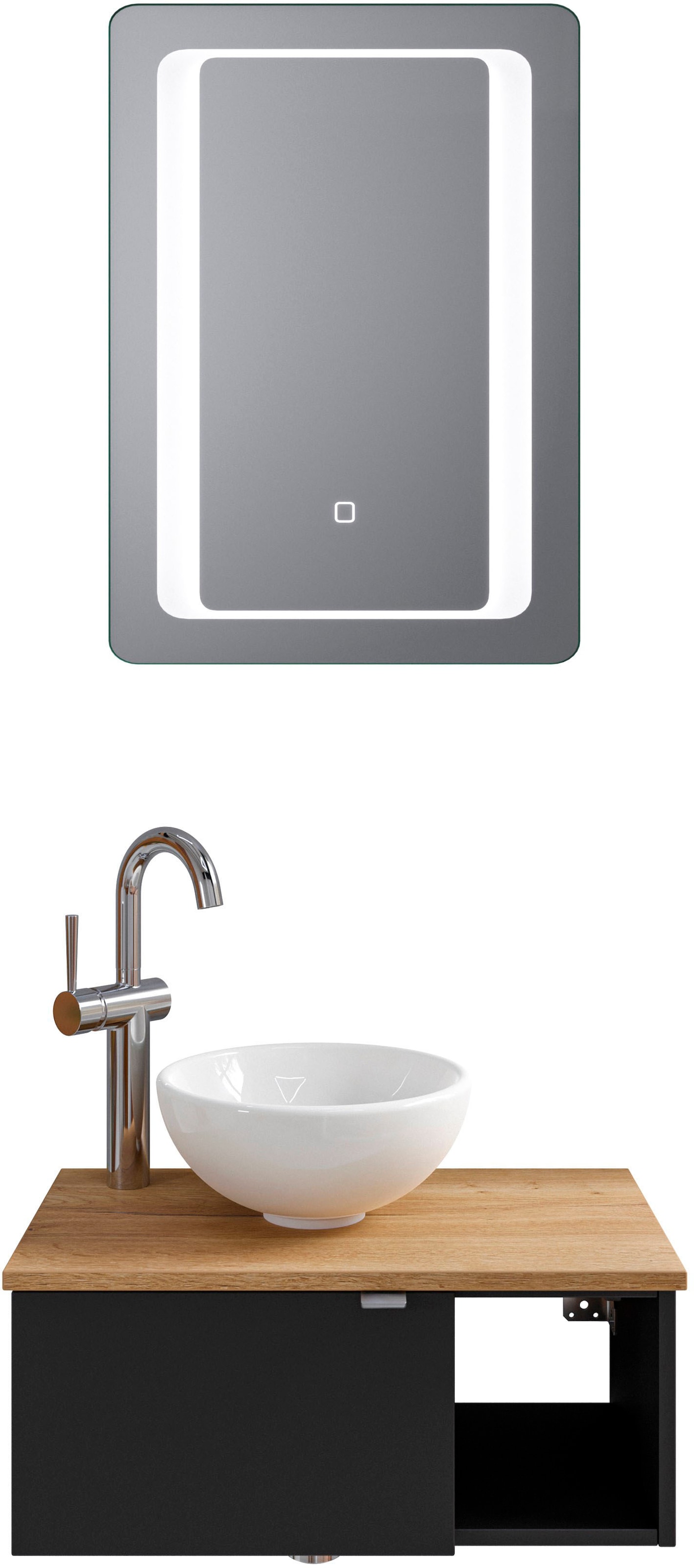 Saphir Badmöbel-Set "Serie 6915" 4 Stk. tlg. Gäste-Bad, 61 cm breit, mit LE günstig online kaufen