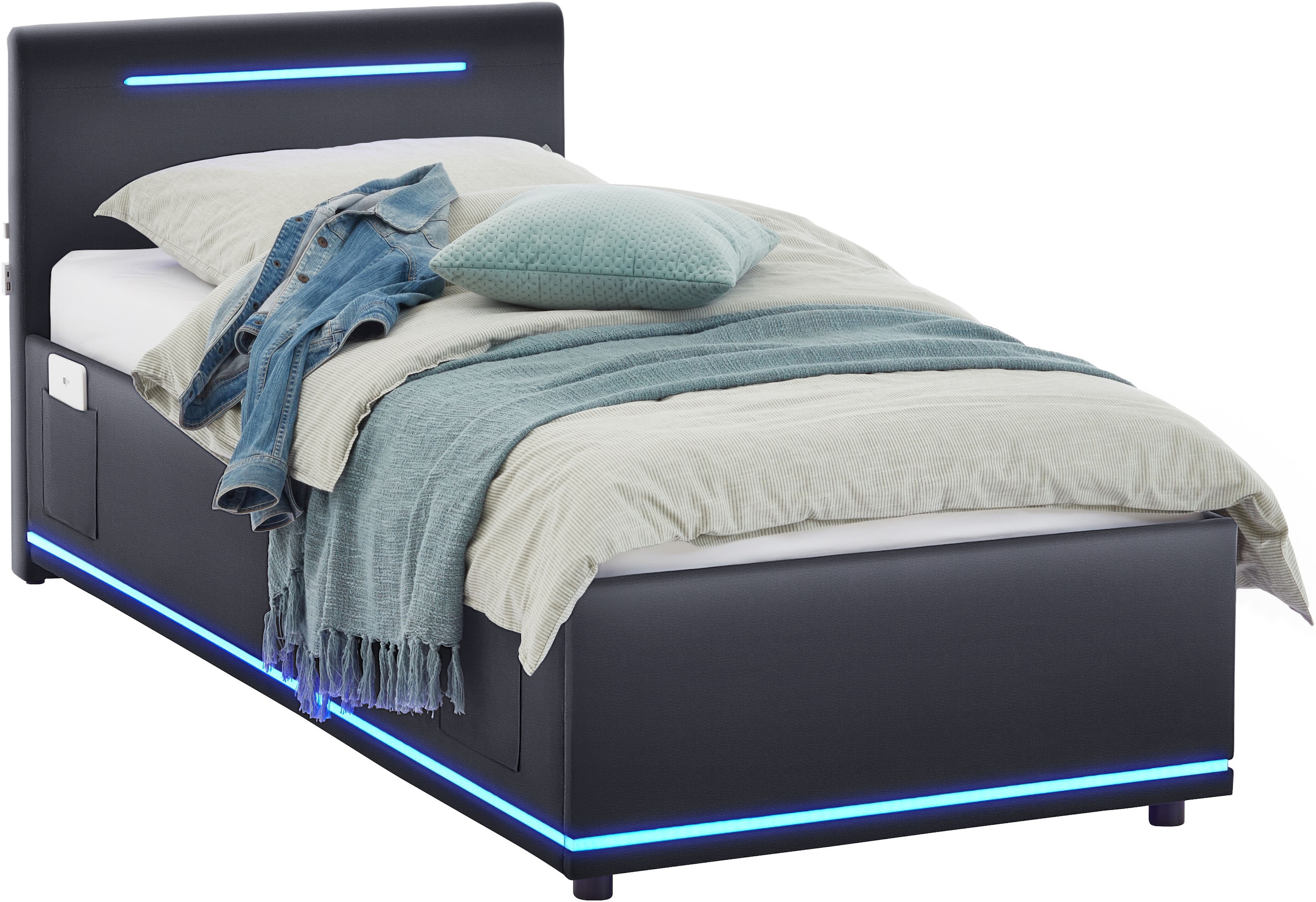 meise.möbel Polsterbett "CIRCLE inkl. LED-Beleuchtung & USB-Anschluss, wahl günstig online kaufen