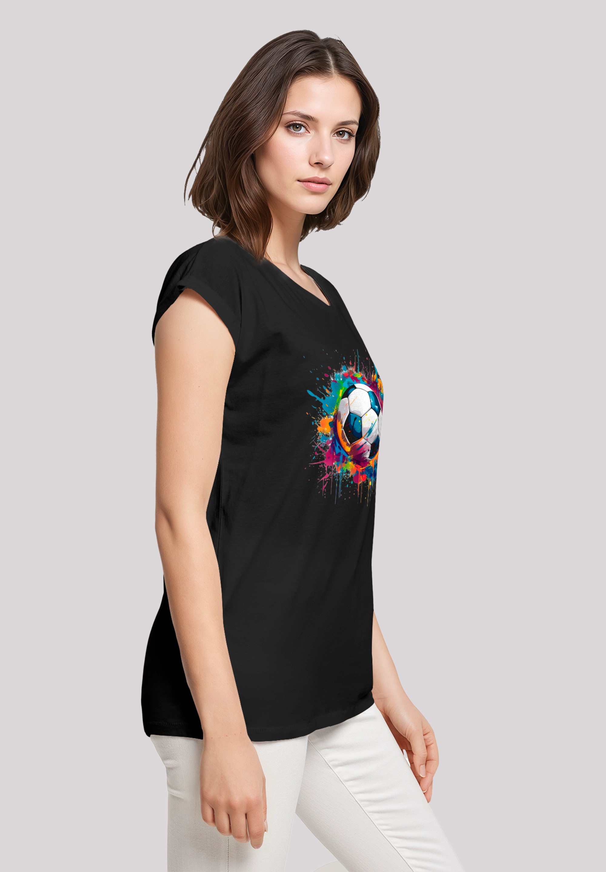 F4NT4STIC T-Shirt »Bunte Fußball Grafik«, Premium Qualität