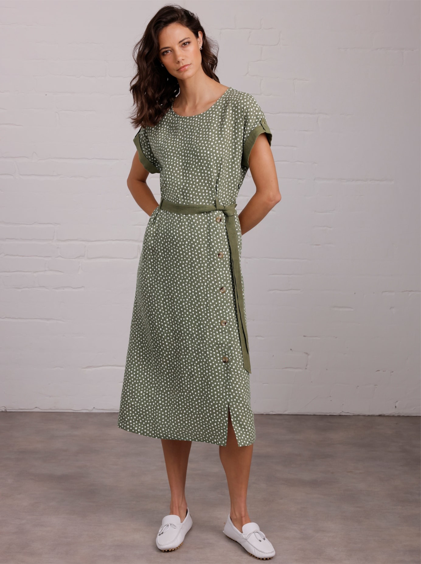 CREATION L PREMIUM Druckkleid "Leinen-Kleid" günstig online kaufen