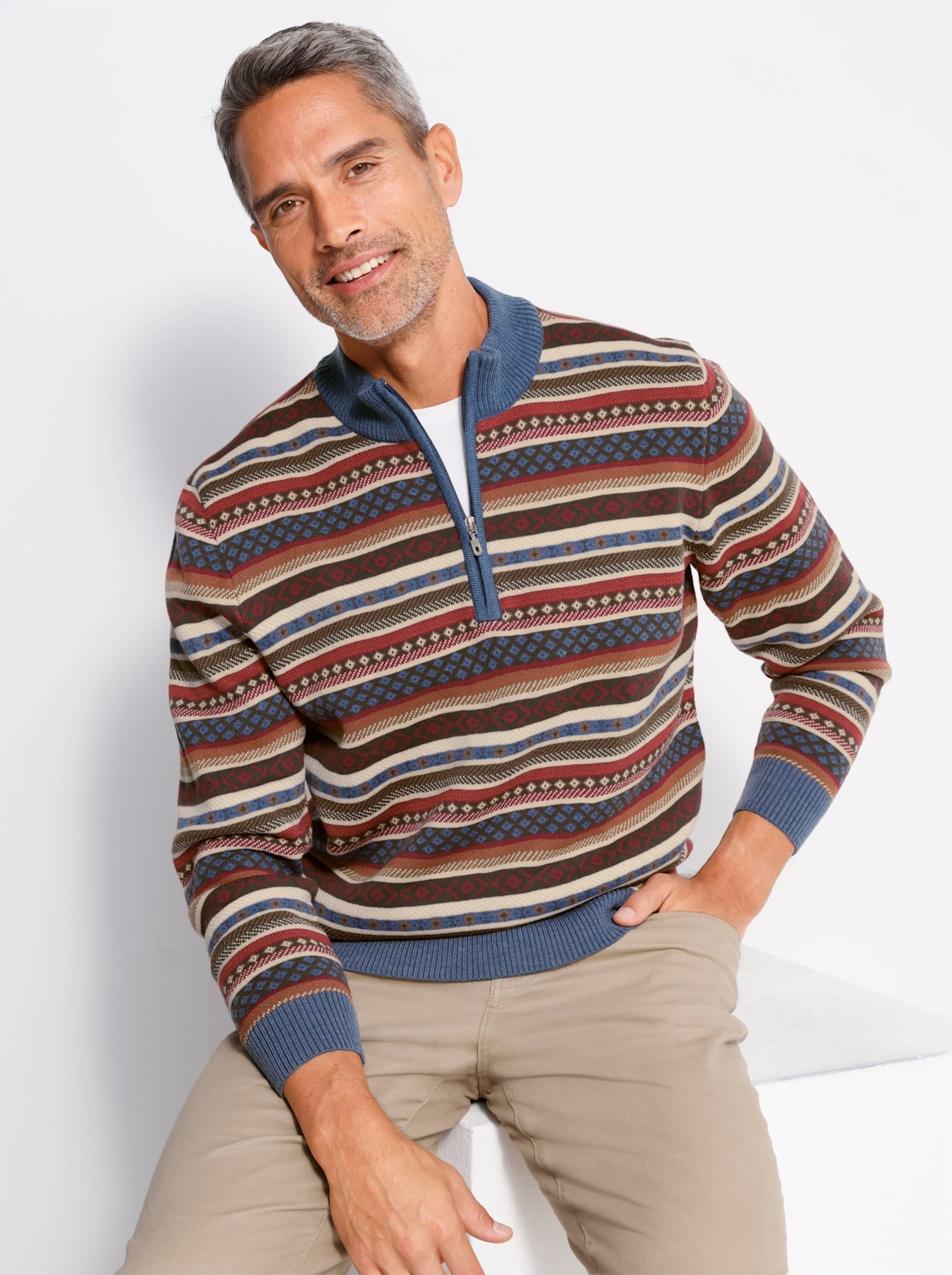 Classic Stehkragenpullover "Pullover"