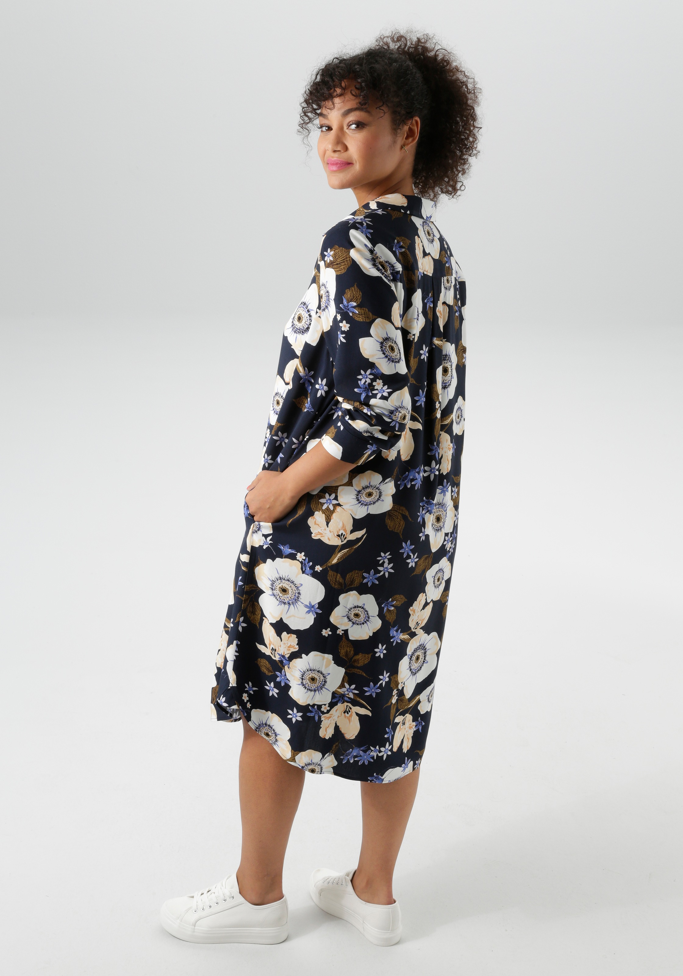 Aniston PLUS Blusenkleid Eingrifftaschen mit seitlichen Eingrifftaschen günstig online kaufen