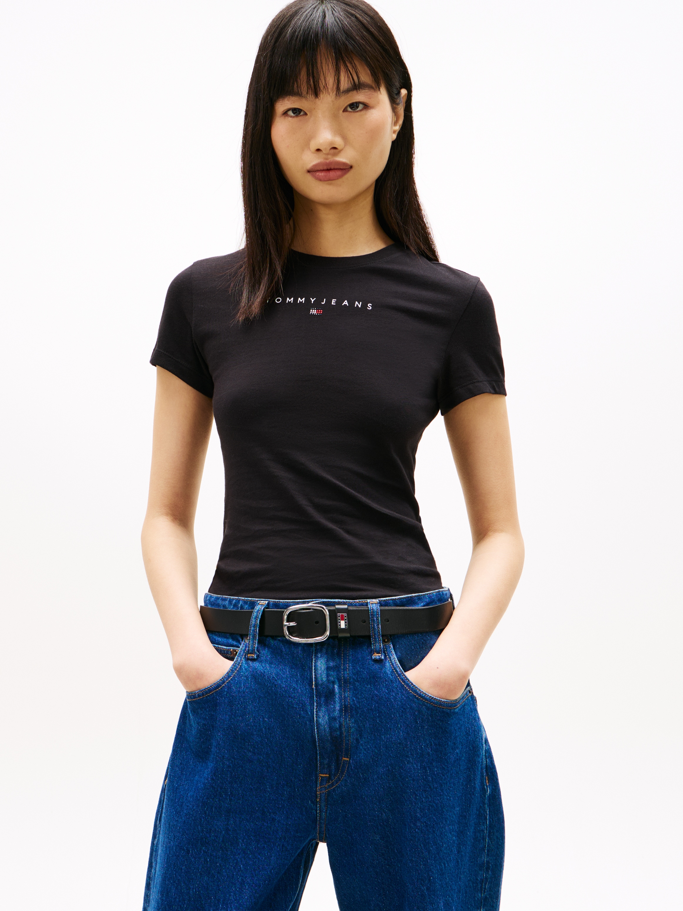 Tommy Jeans Kurzarmshirt "TJW SLIM BLING LINEAR TEE EXT" günstig online kaufen