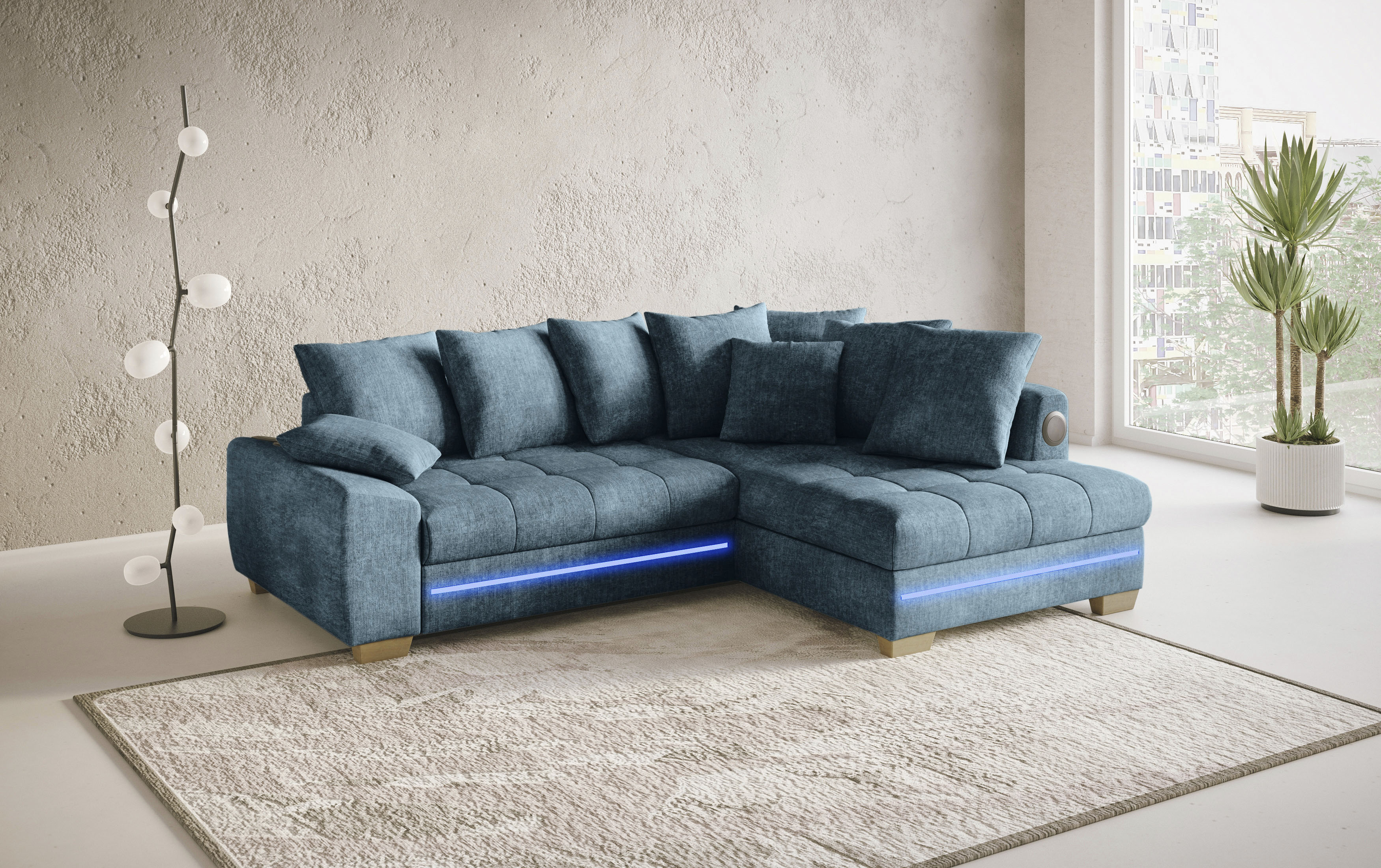 Thumbnail - Mr. Couch Ecksofa "Nikita II, L-Form", RGB-LED, Bluetooth-Soundsystem, wahlweise mit Bett, Bettkasten