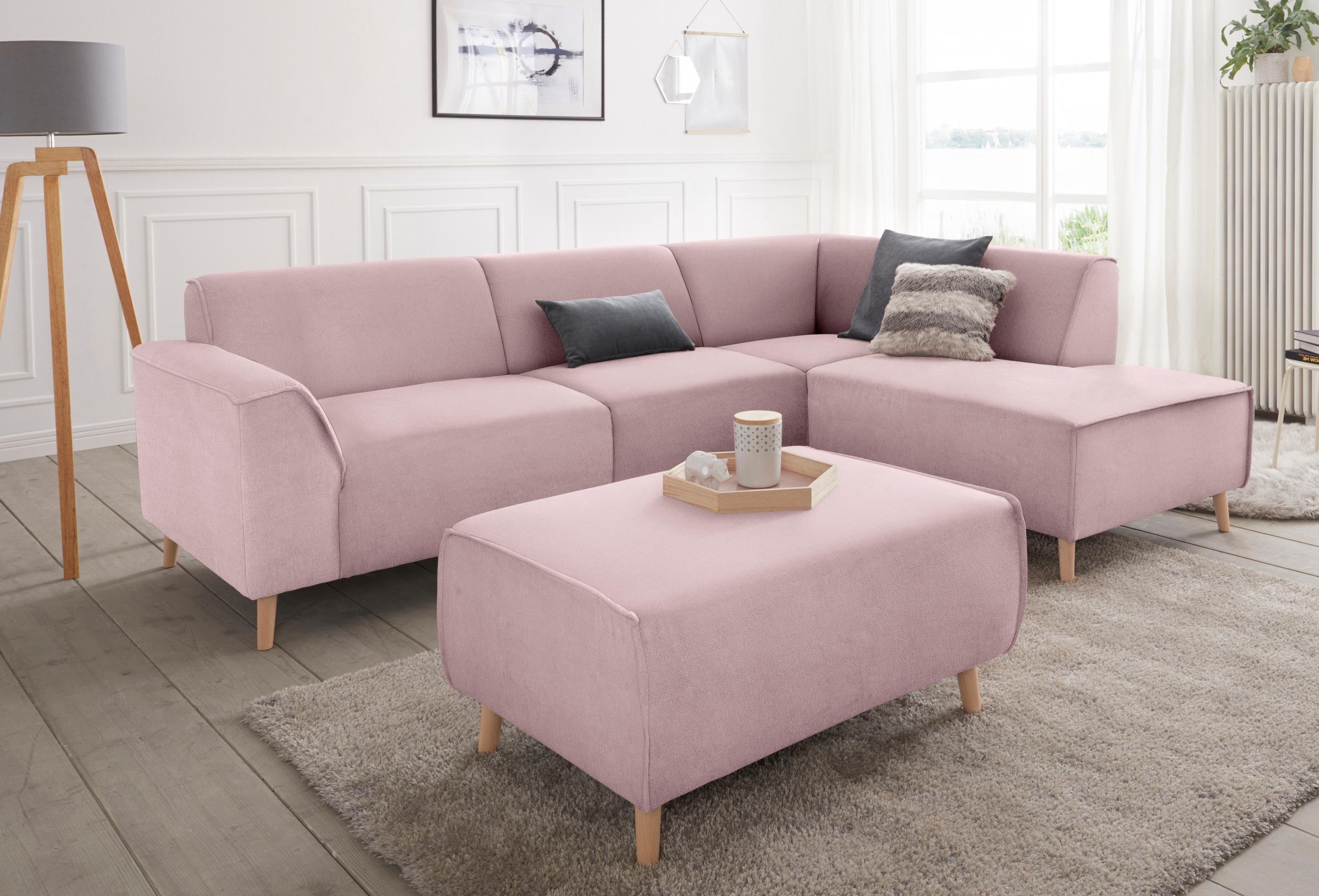 Home affaire Ecksofa "Janek Scandic Design, elegant und zeitlos, L-Form" mi günstig online kaufen