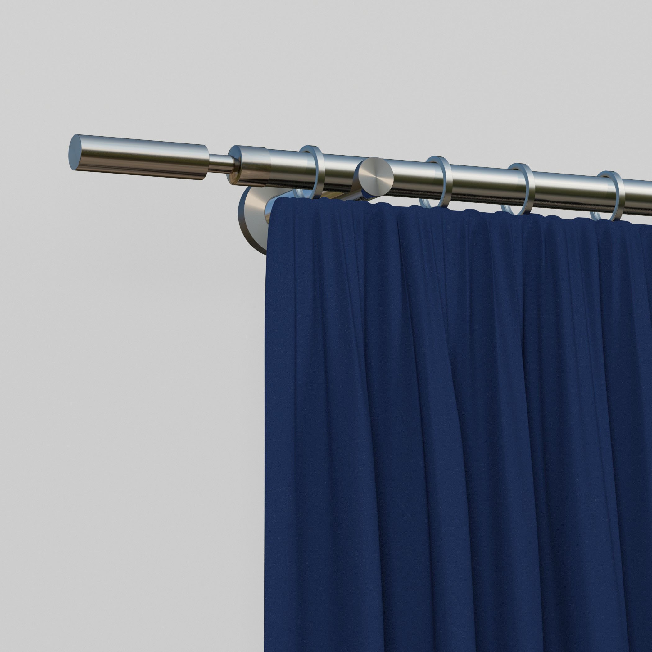 Gardinenstange INDEKO, L:160cm, silber, Eisen, Gardinenstangen, "Kimberley"