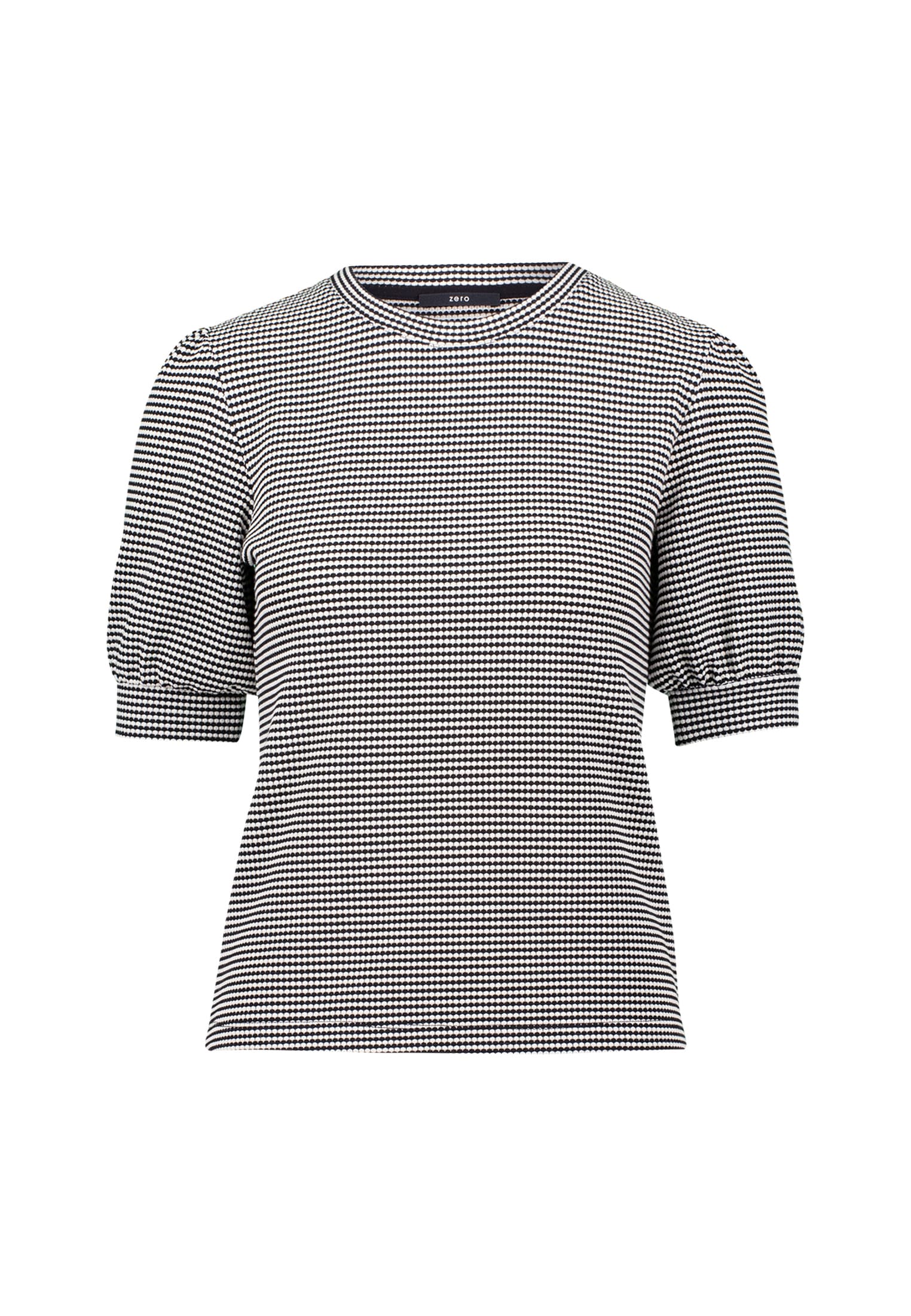 Zero Kurzarmshirt »zero Strukturshirt kurzen Puffärmeln«, (1 tlg.), strukturiert