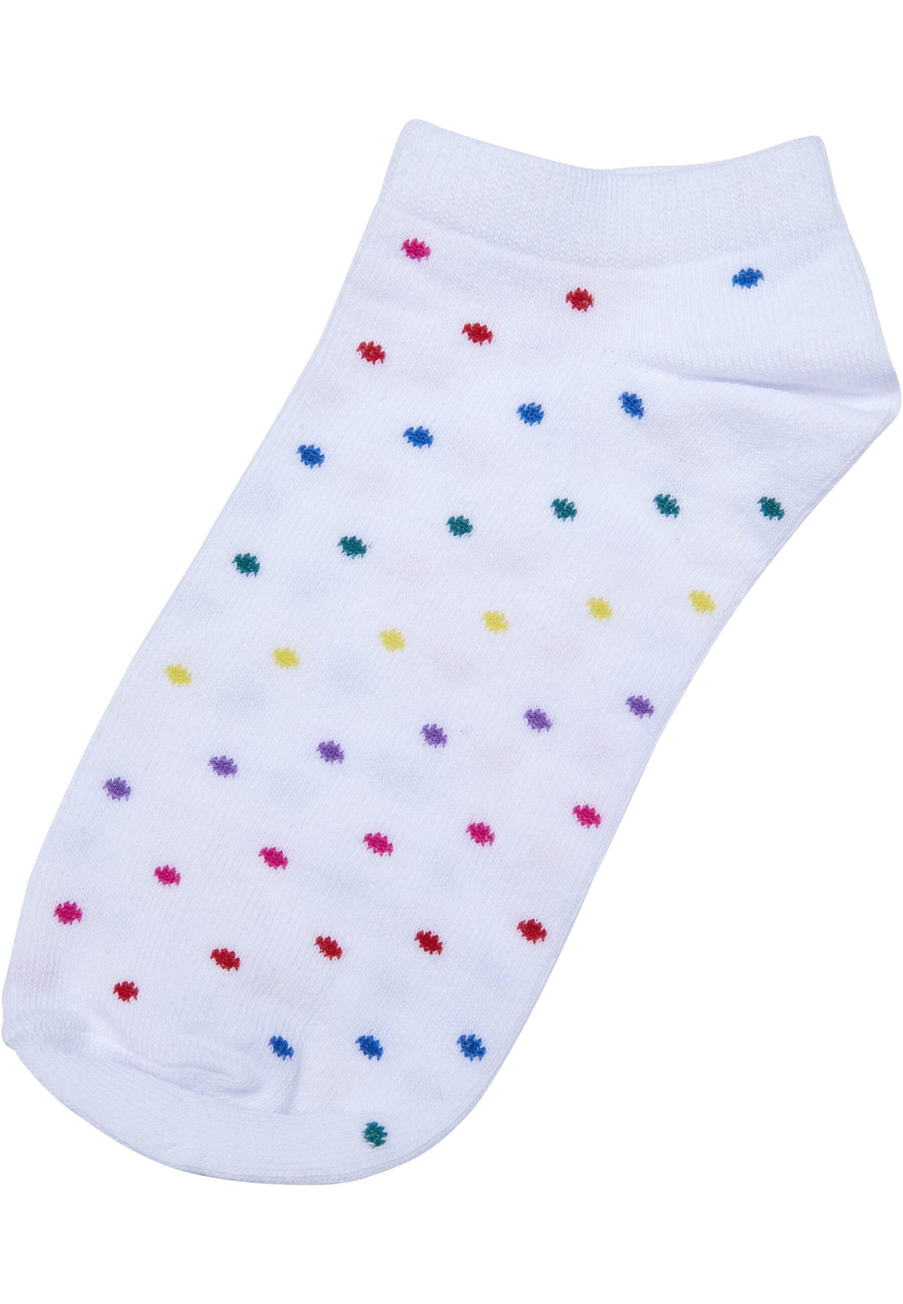 URBAN CLASSICS Basicsocken »Urban Classics Damen No Show Socks Rainbow Dots 5-Pack« 1 Paar tlg.