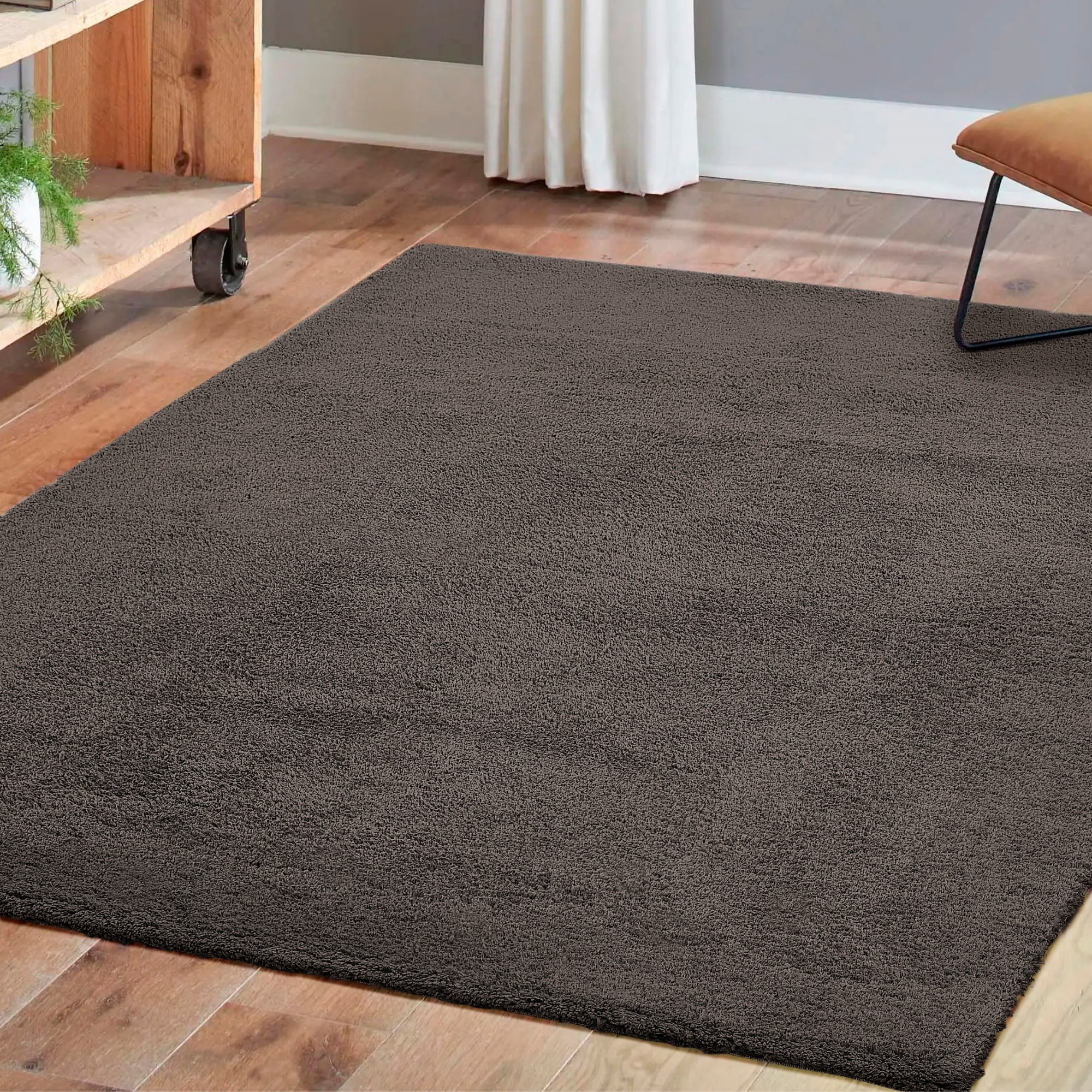Andiamo "San Paolo" rechteckig 27 mm Höhe Uni Farben, weiche Qualität, ideal im Wohnzimmer & Schlafzimmer