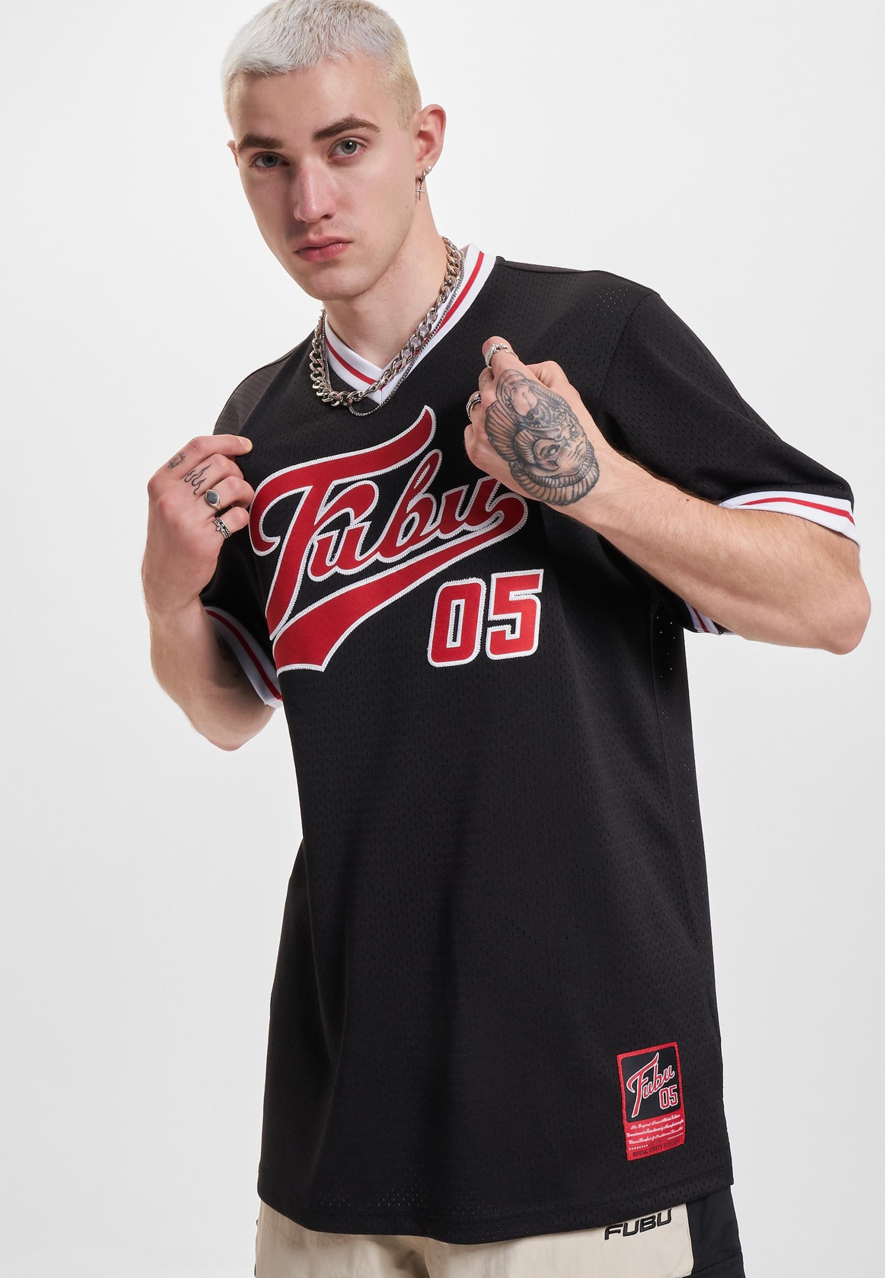 Fubu T-Shirt »Fubu Herren FM233-005-2 FUBU Varsity Mesh Tee«, (1 tlg.)