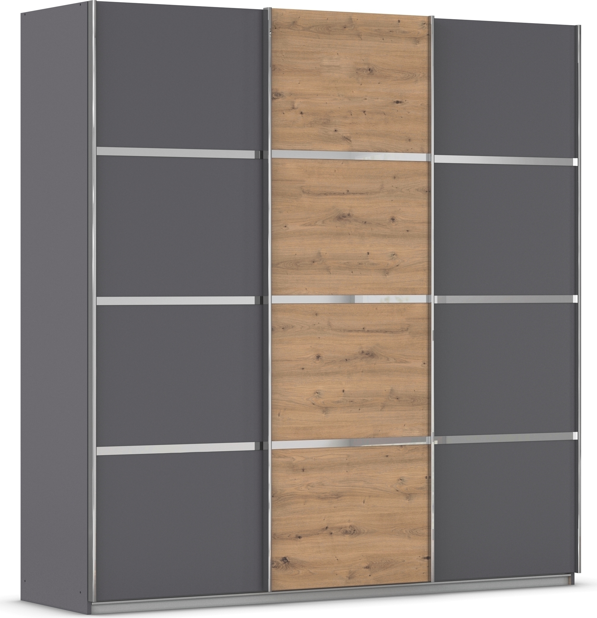 OTTO home Kleiderschrank "Mehrzweckschrank Aktenschrank Möbel Mietswohnung Schlafzimmer AVOLA" 3 verschiedene Ausstattungen BASIC/CLASSIC/PREMIUM (inkl. SOFT-CLOSE), mit eleganten Zierleisten in Chrom, Schwarz oder Weiß MADE IN GERMANY