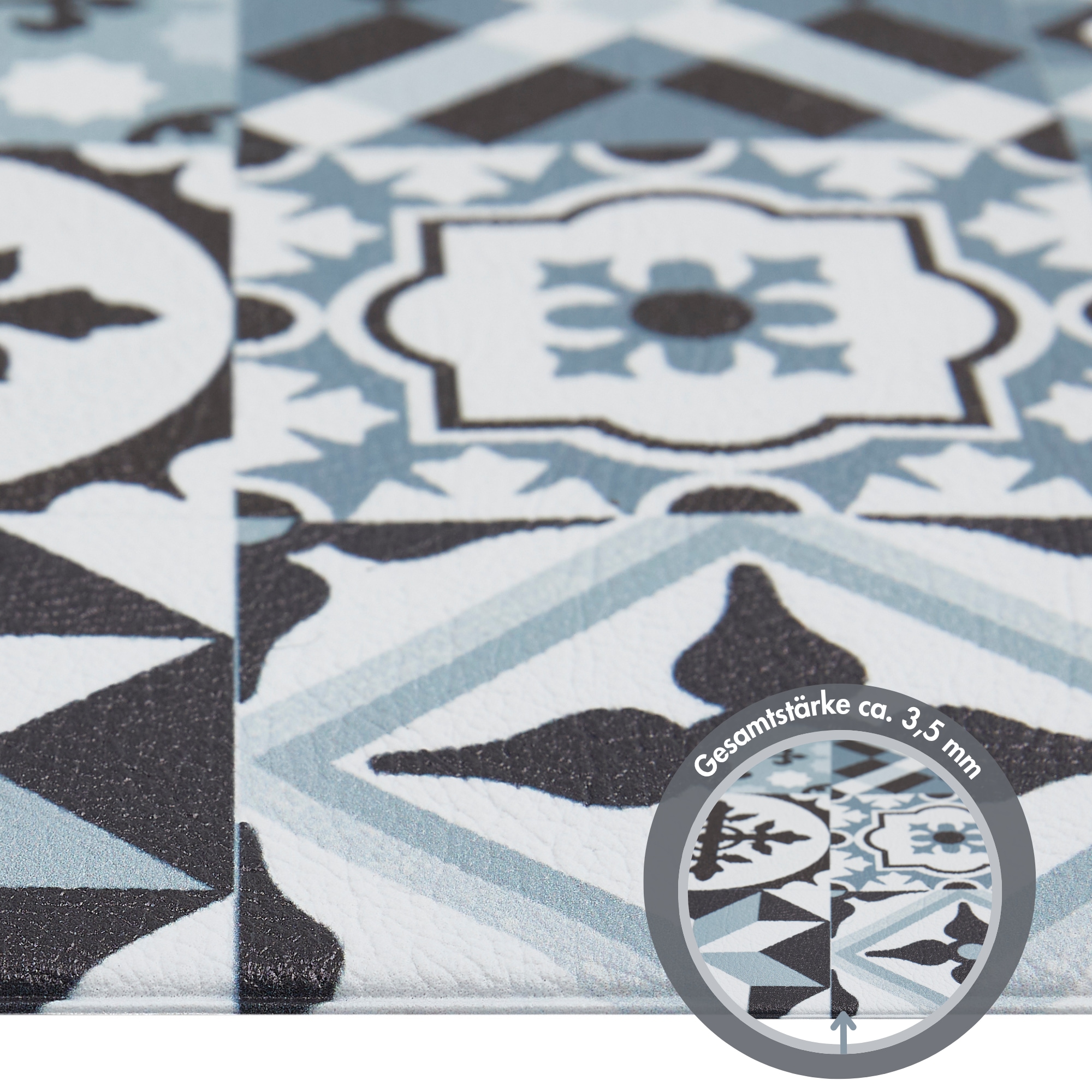 Andiamo Vinylteppich »Marrakesch«, rechteckig, 3,5 mm Höhe, abwischbar, rutschhemmend, Fliesen oder Beton Design, auch als Läufer