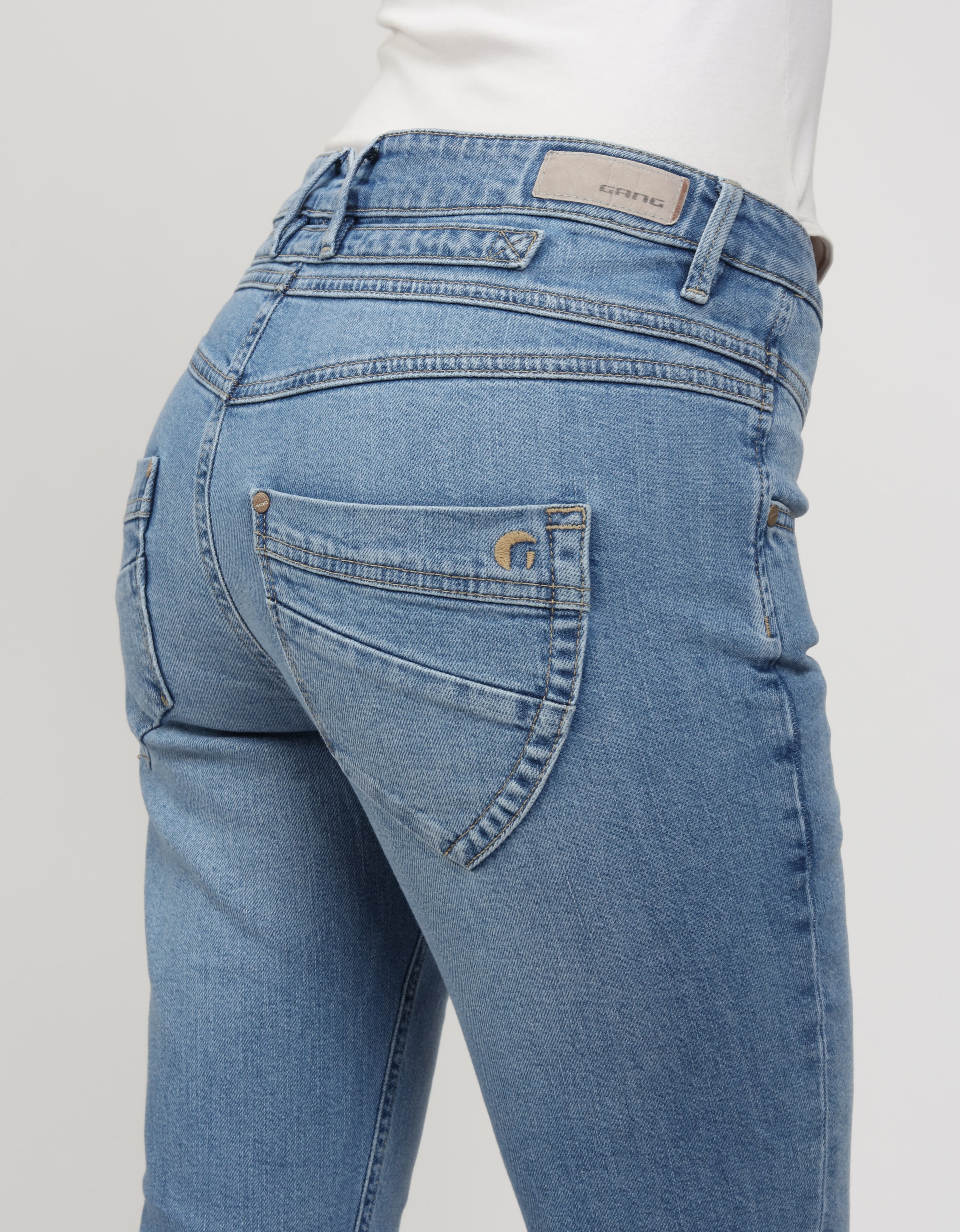 GANG Skinny-fit-Jeans »94MEDINA«, mit stylischer halb offener Knopfleiste