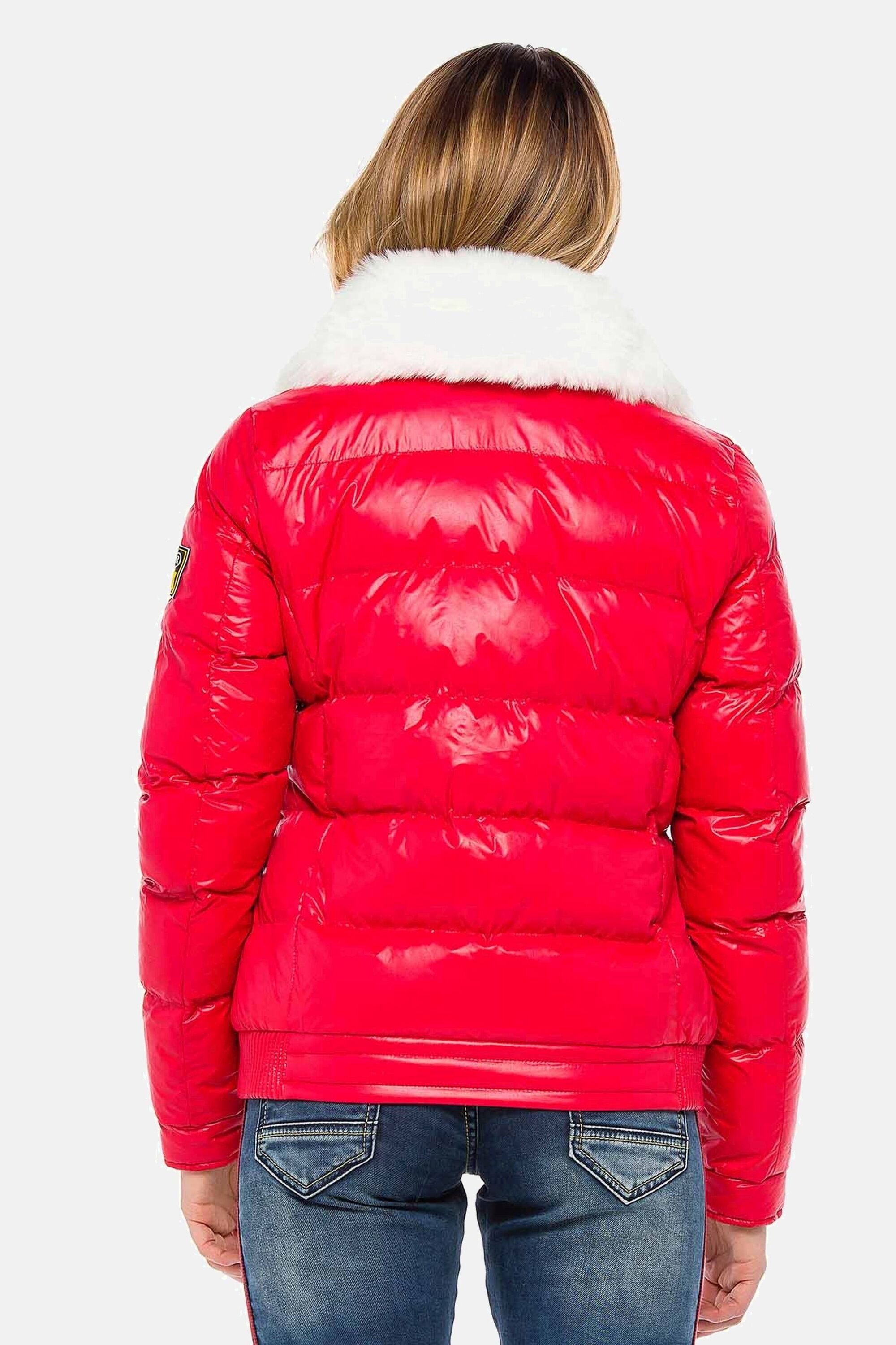 Cipo & Baxx Winterjacke »Winterjacke mit Kunstfellkragen«, ohne Kapuze, mit Kunstfellkragen, WM108