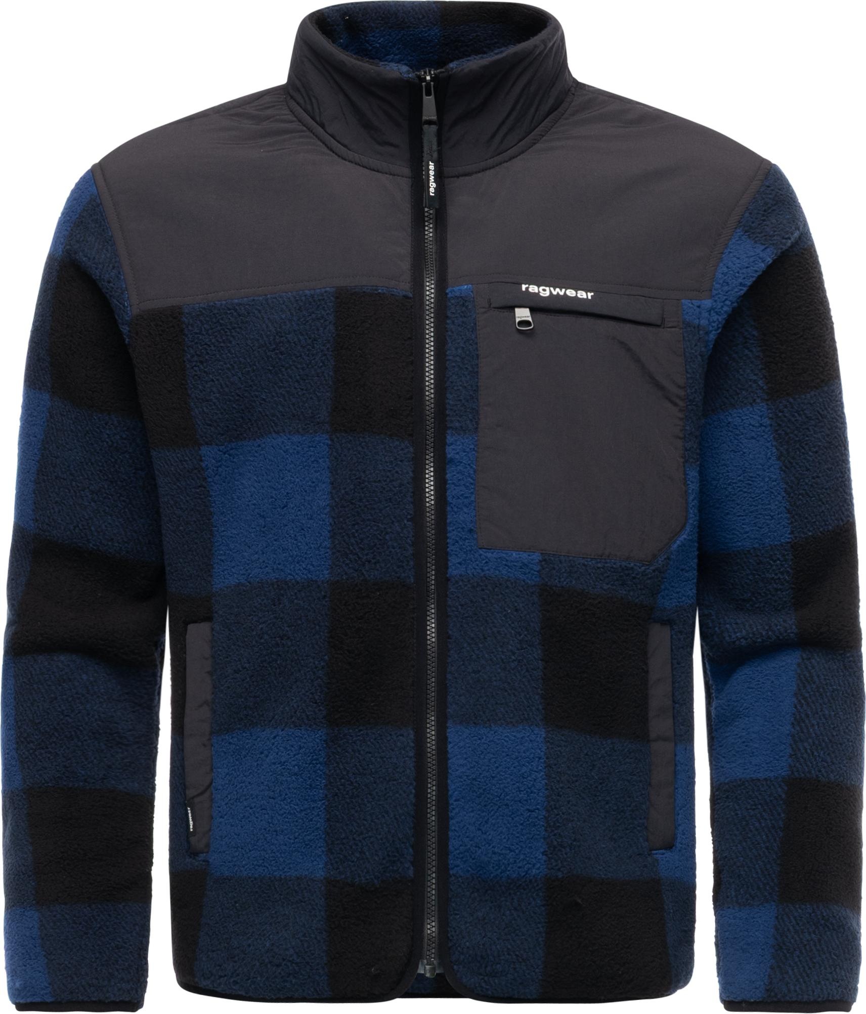 Ragwear Plüschjacke »Cherior« ohne Kapuze Kuschelig weiche Herren Fleecejacke