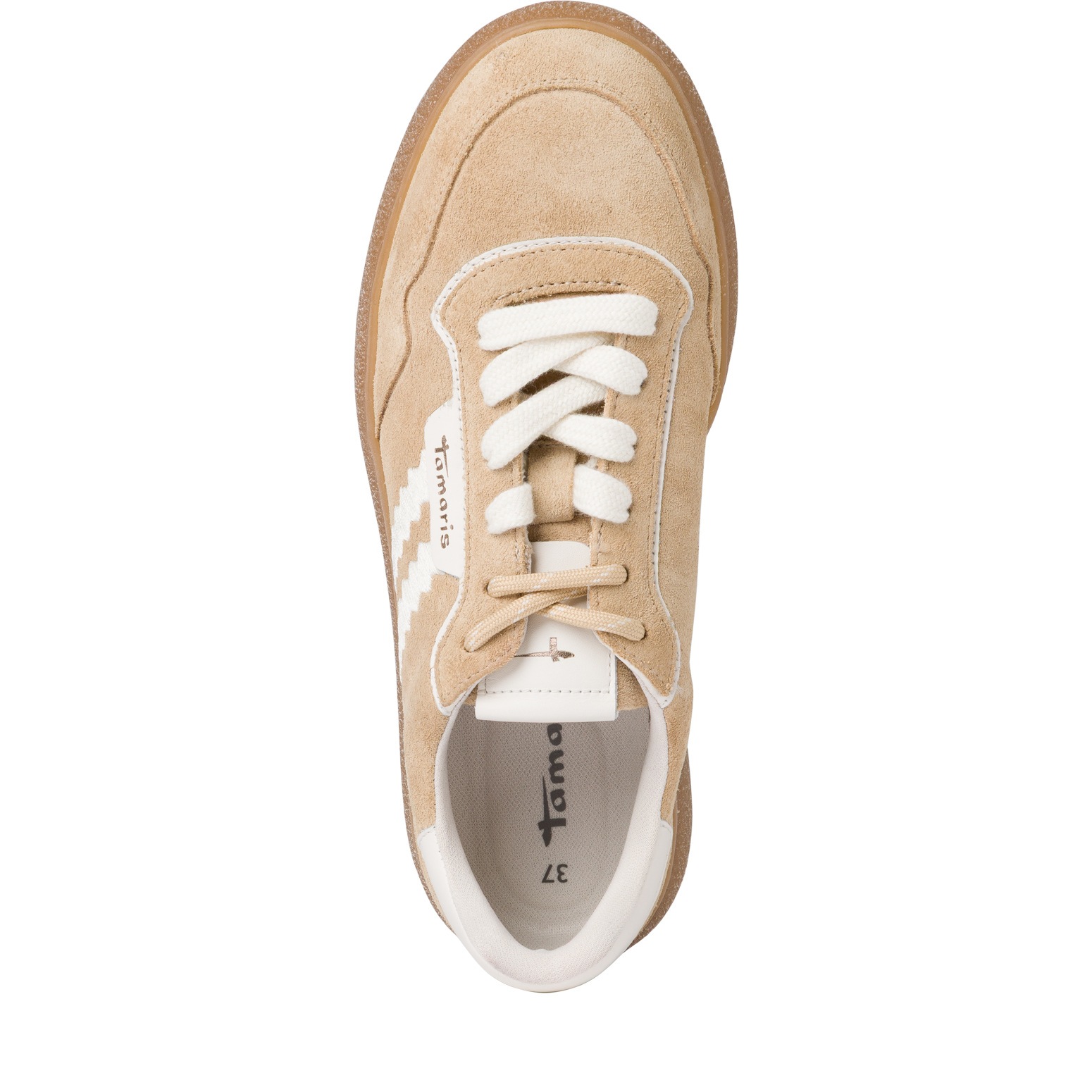 Tamaris Plateausneaker, Freizeitschuh, Halbschuh, Schnürschuh mit Kontrastbesatz