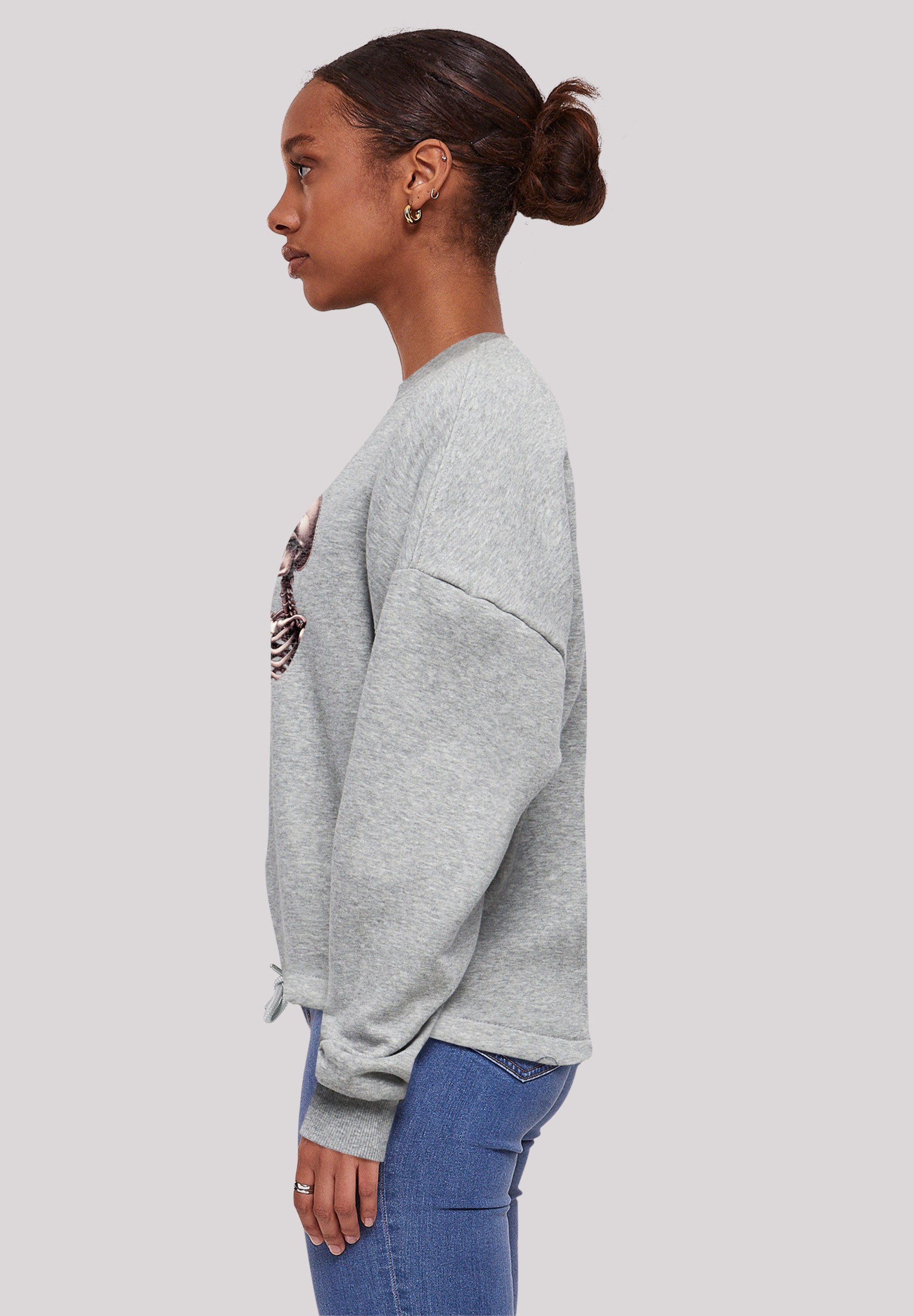 F4NT4STIC Sweatshirt »Niedliches Goth Skelett Herz Seifenblasen«, Premium Qualität