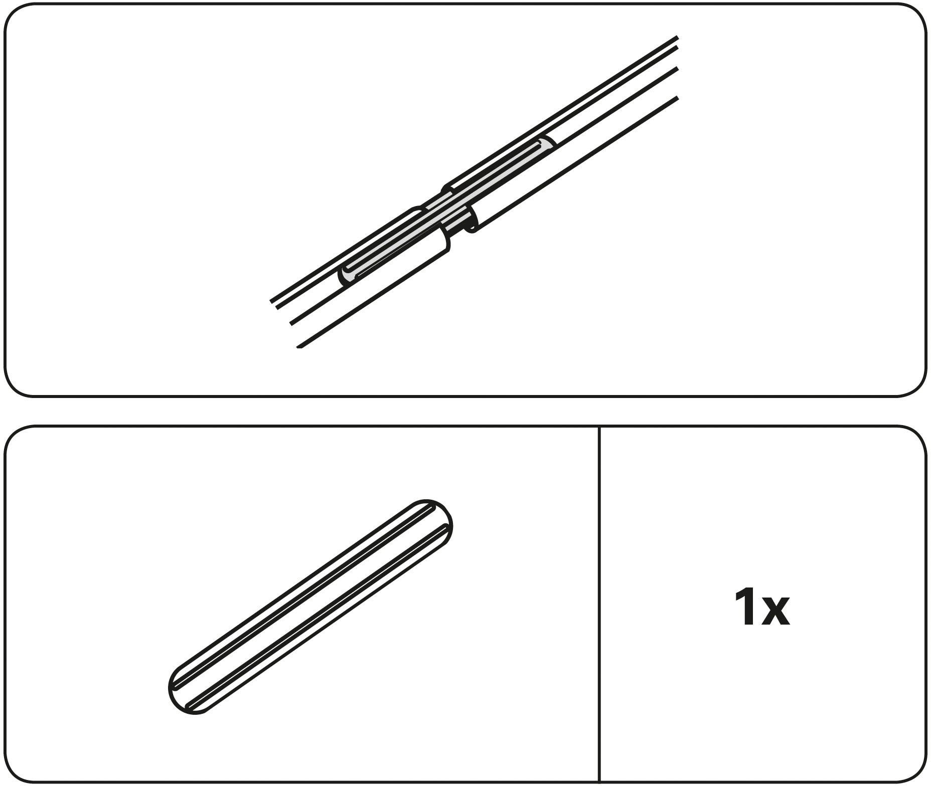 GARDINIA Gardinenstangenhalter »Gardinenschienen-Verbinder«, (1 St.), Serie Aluminiumschiene 13 mm