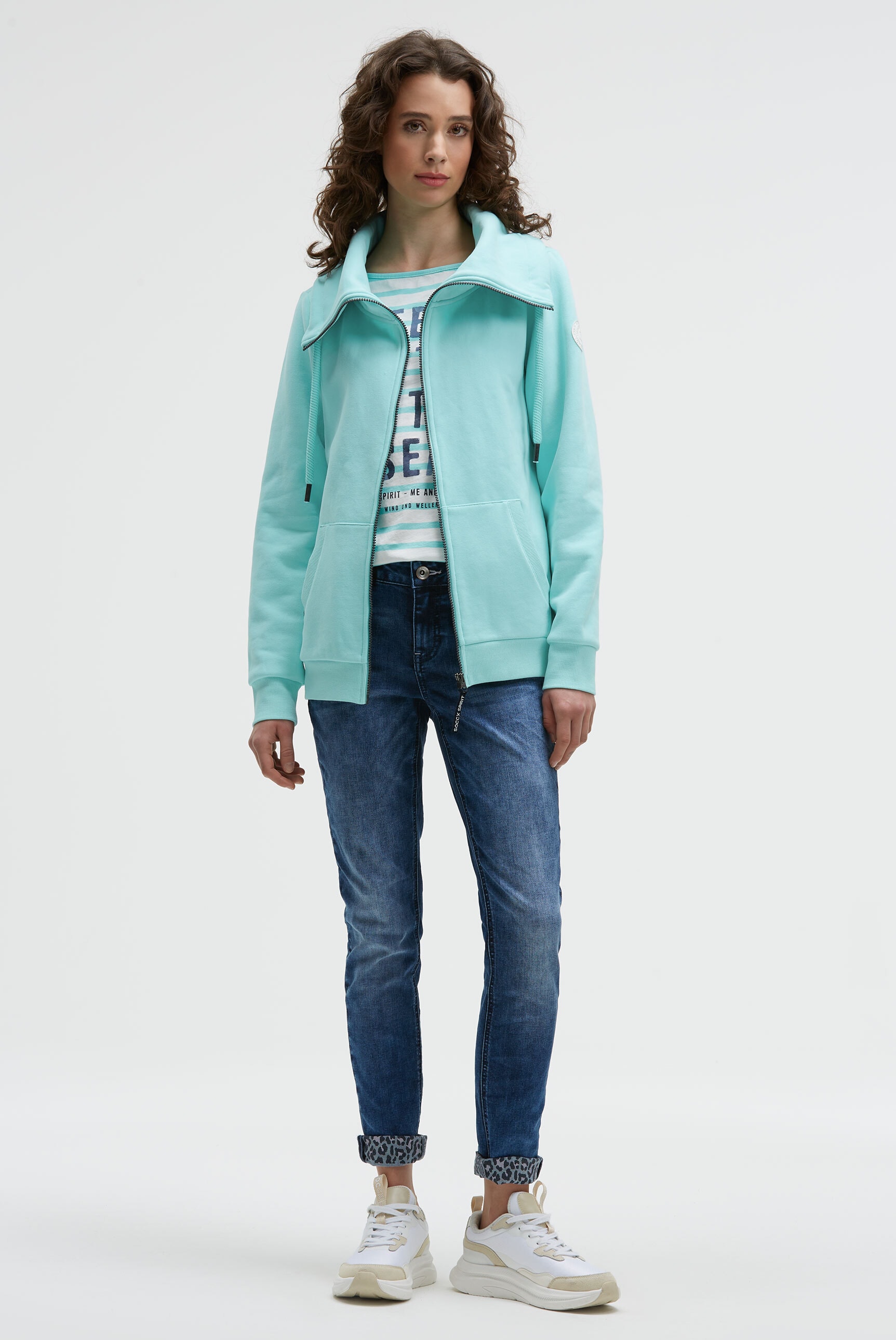 SOCCX Sweatjacke mit weicher Innenseite