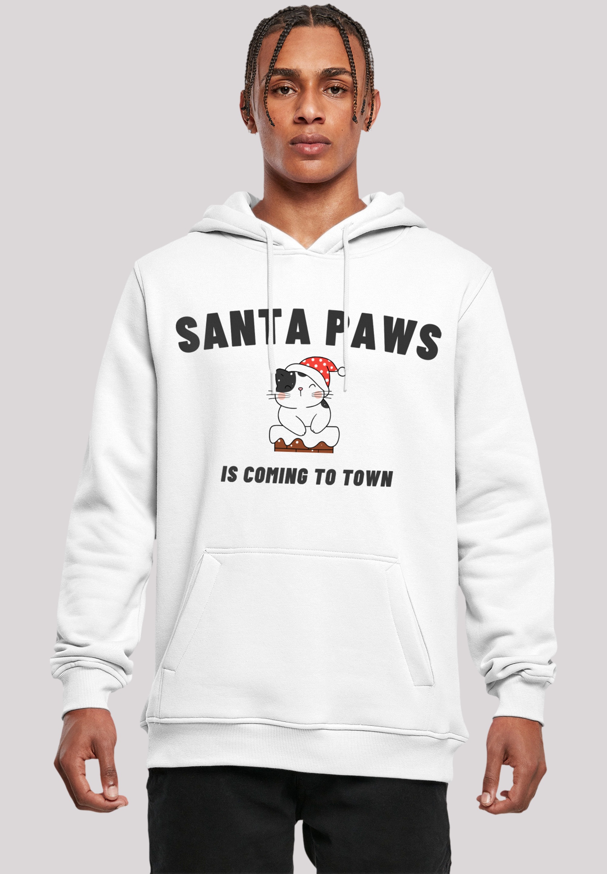 F4NT4STIC Kapuzenpullover "Santa Paws Christmas Cat", Premium Qualität, Rock-Musik, Band