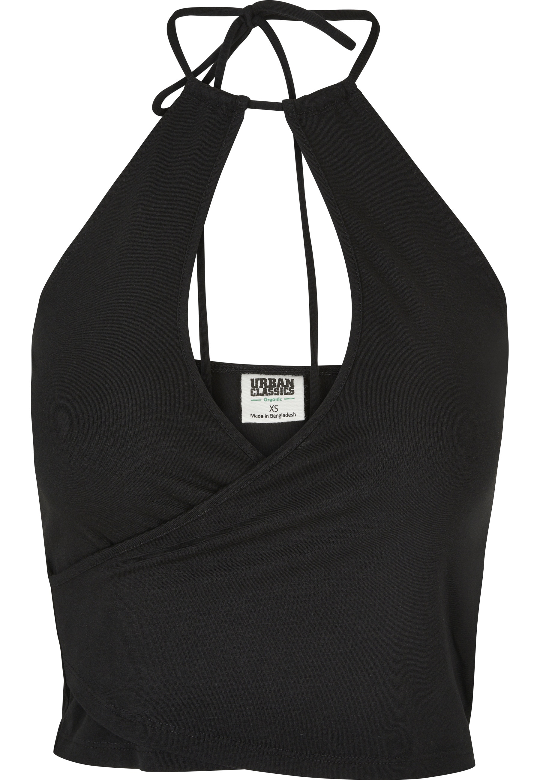 URBAN CLASSICS Muskelshirt "Urban Classics Damen Ladies Short Wraped Neckholder Top" 1 Stk.