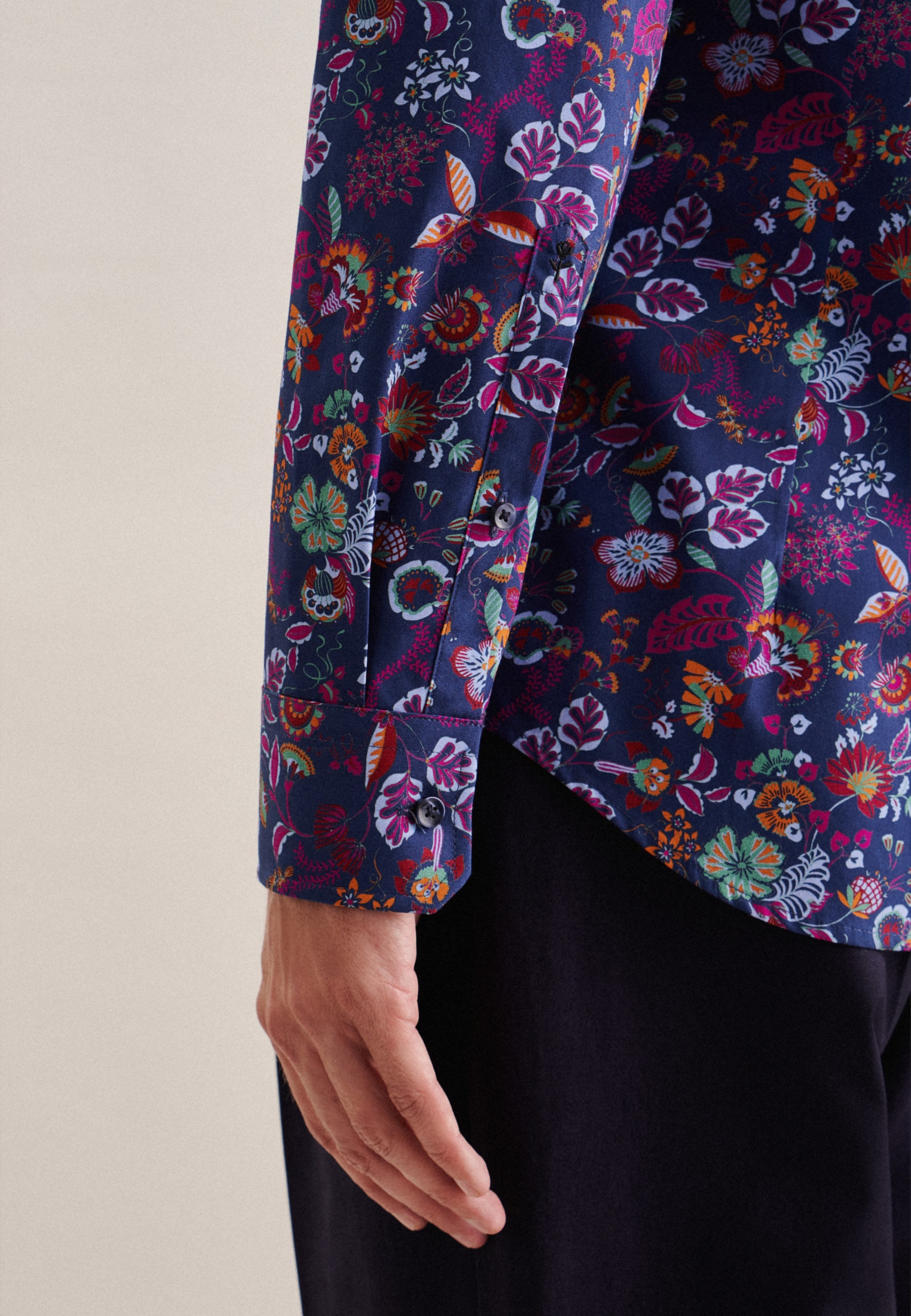 seidensticker Businesshemd »Shaped«, Shaped Langarm Kentkragen Floral