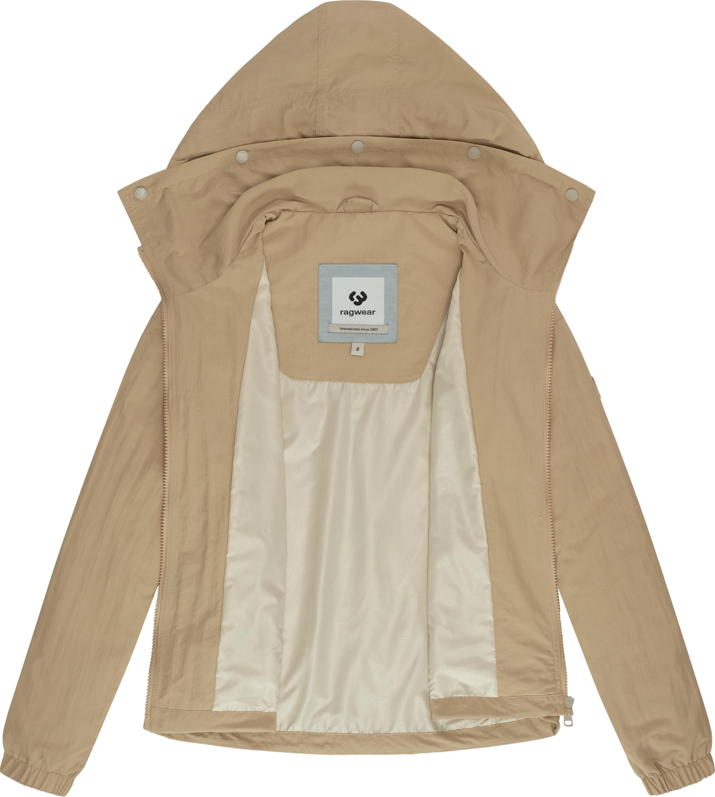 Ragwear Outdoorjacke »Cerys«, mit Kapuze, kurze Damen Übergangsjacke mit verstaubarer Kapuze