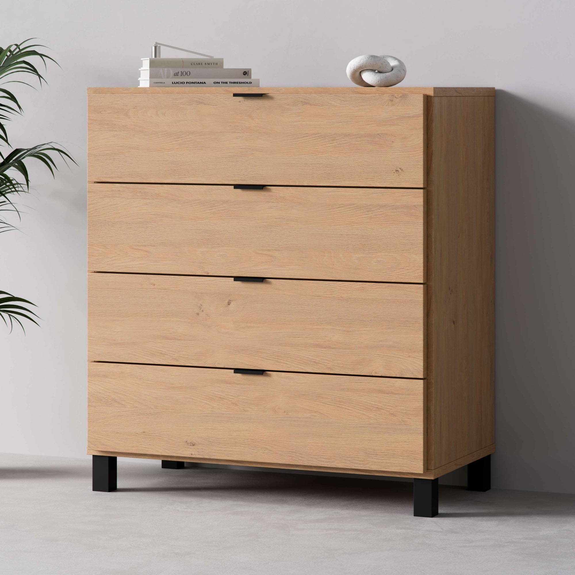 VOX Kommode "SIMPLE Sideboard mit 4 Schubladen, Maße B/T/H: 90/47/94,5 cm", günstig online kaufen