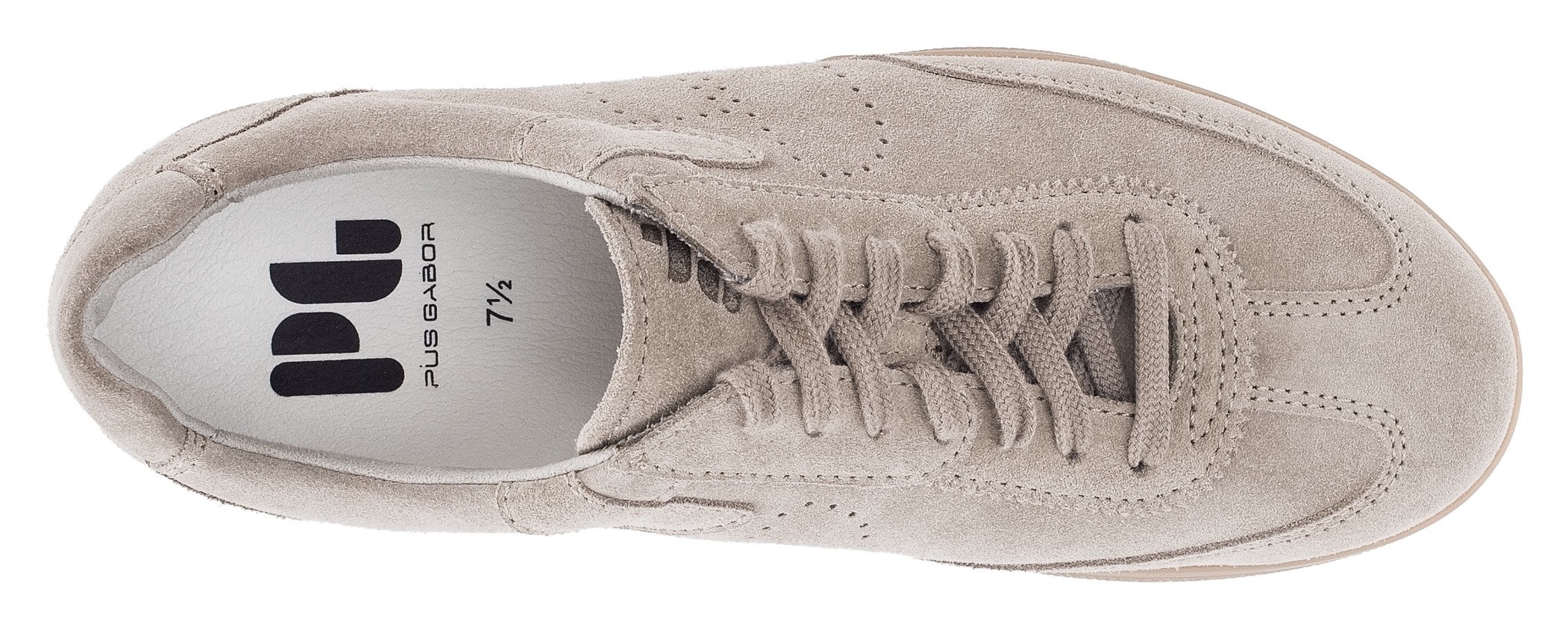 Pius Gabor Sneaker, Freizeitschuh, Schnürschuh, Halbschuh mit Perforation, G-Weite