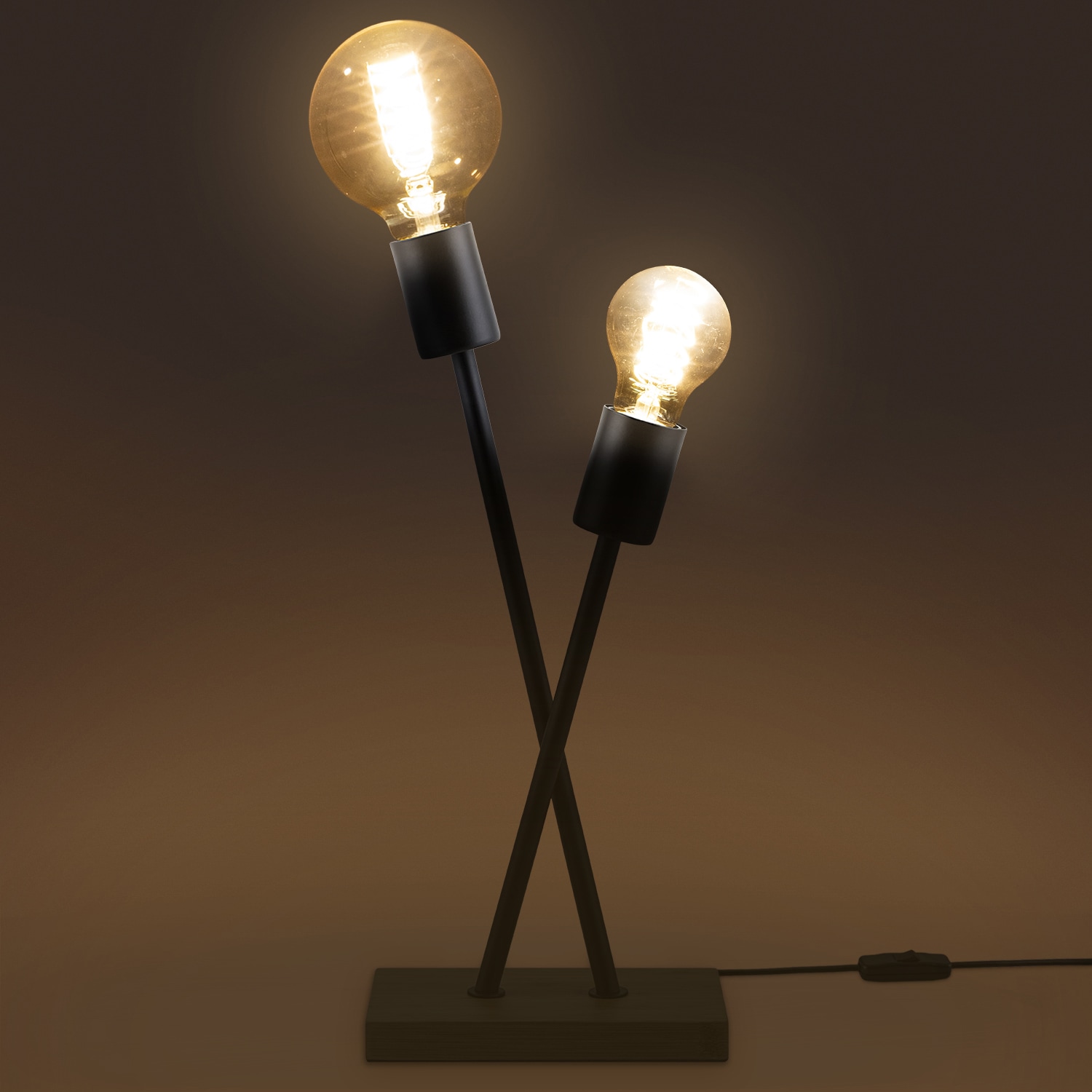 Vintage LED Paco Design Wohnzimmer Retro Tischleuchte günstig »IKS«, Home E27 kaufen Industrial Stehlampe | Lampe BAUR flammig-flammig, 2