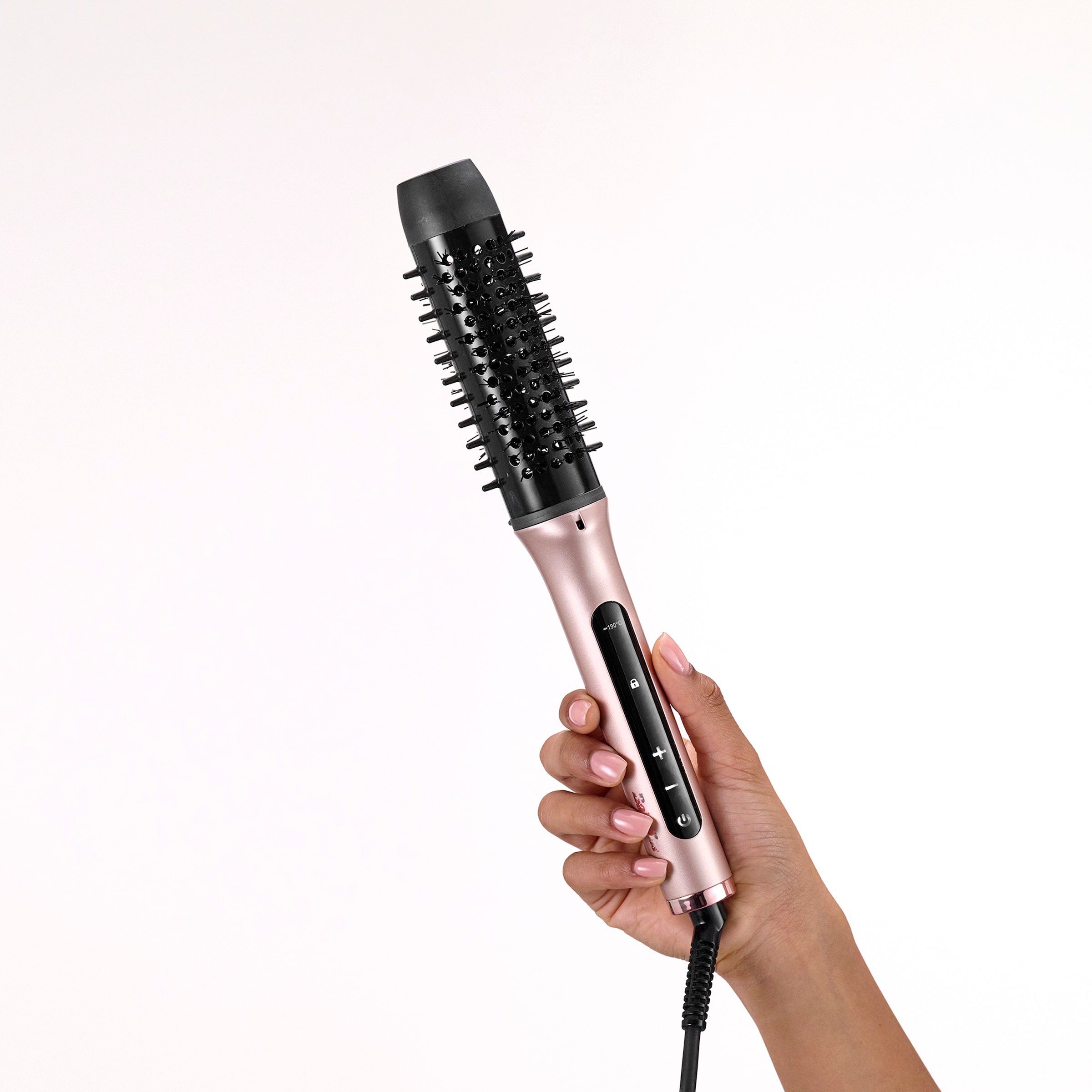 BaByliss Volumen- und Lockenstyler »Boost Hot Thermal Brush, Heizbürste, HSB200E« Keramik-Beschichtung Ionische Lockenbürste, 38mm Thermobürste, Blow-Out und Volumen