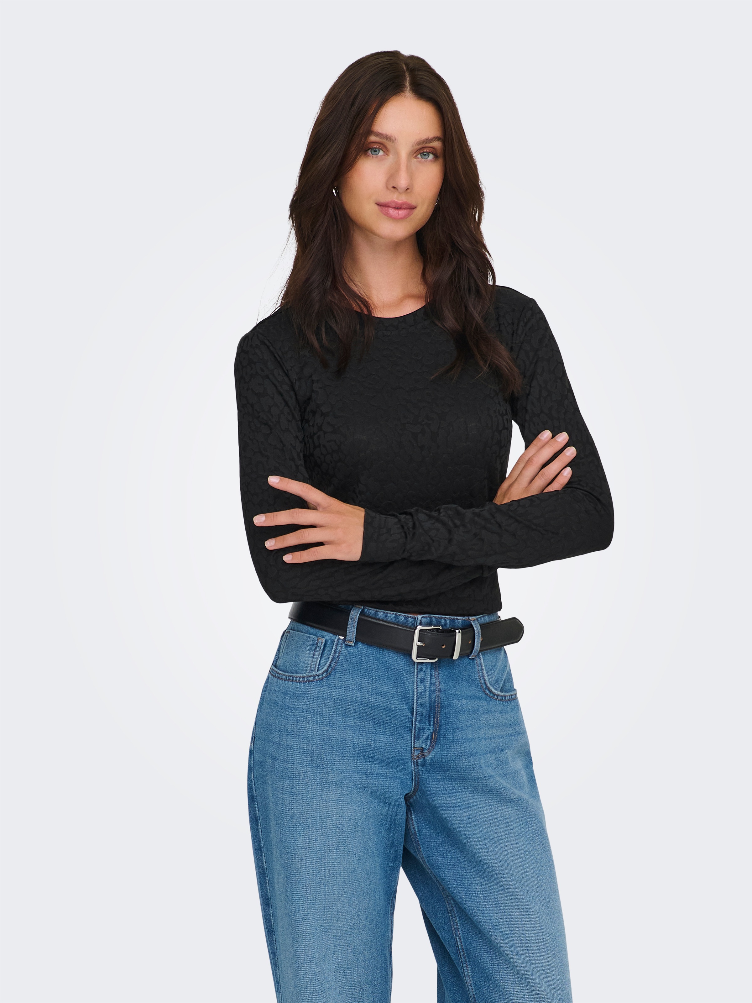 ONLY Langarmshirt "ONLZELE L/S ROUNDNECK TOP JRS" günstig online kaufen