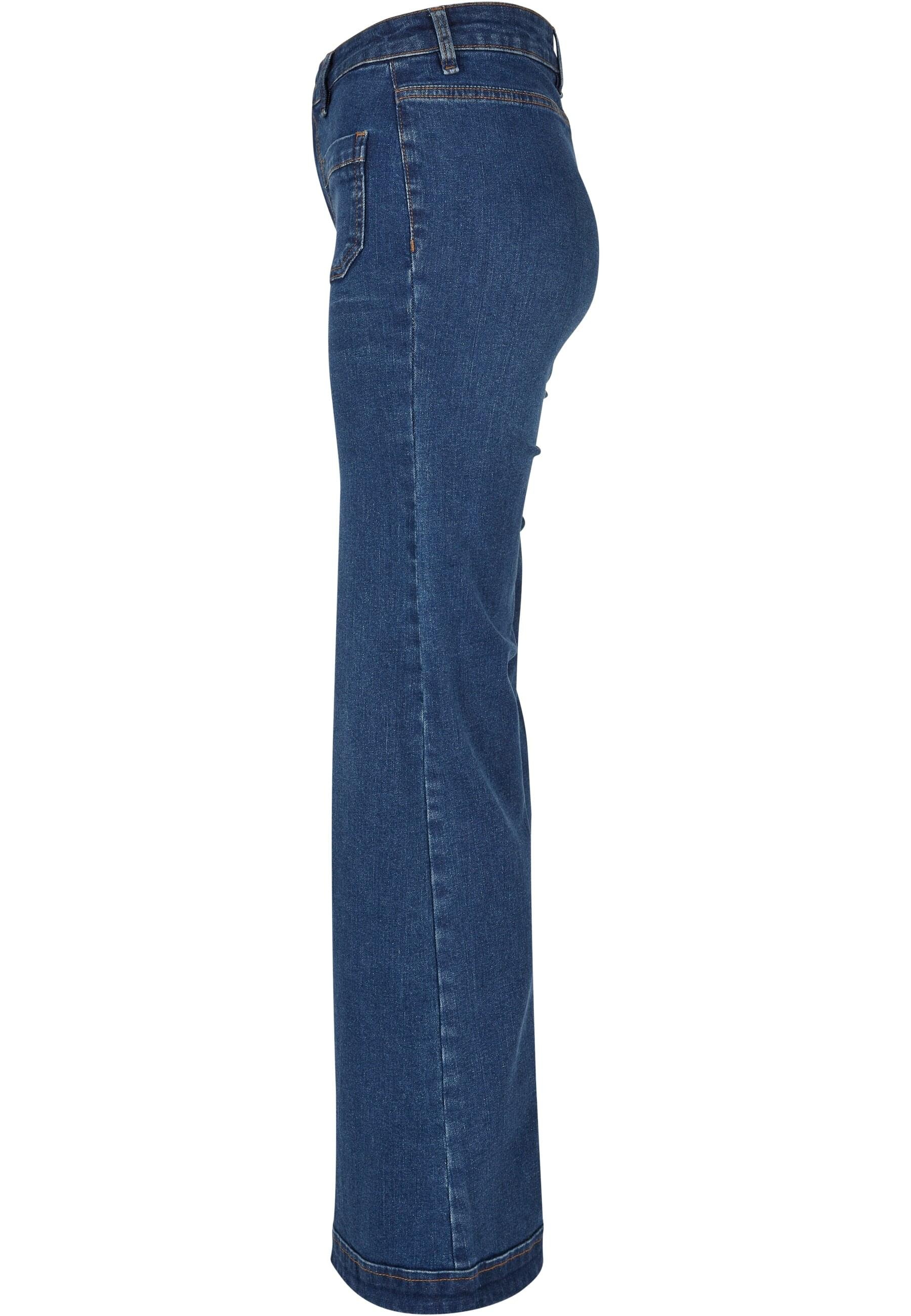 URBAN CLASSICS Bequeme Jeans »Urban Classics Damen Ladies Vintage Flared Denim Pants«, (1 tlg.)