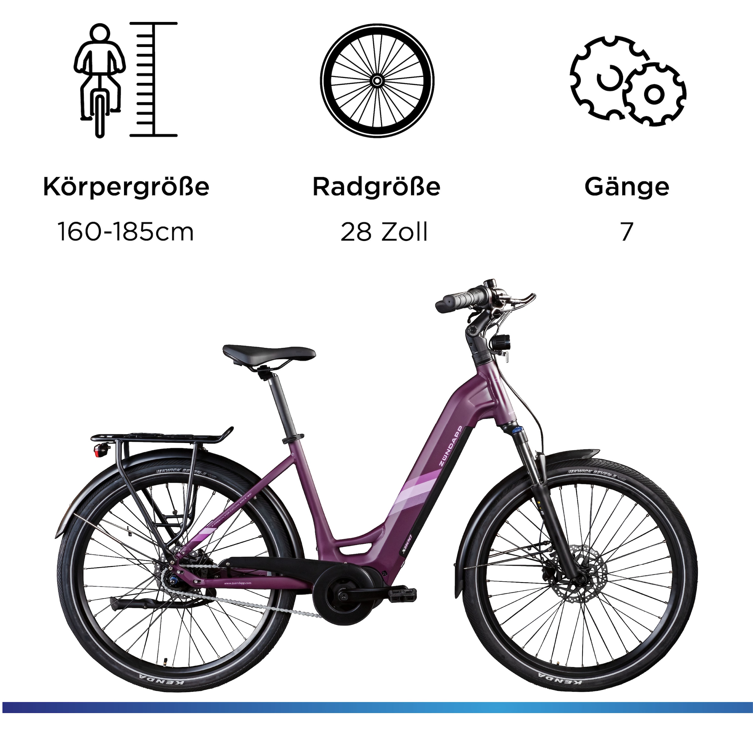 Zündapp »X800« 7 Gang Nabenschaltung Mittelmotor 250 W Pedelec, Elektrofahrrad für Damen und Herren