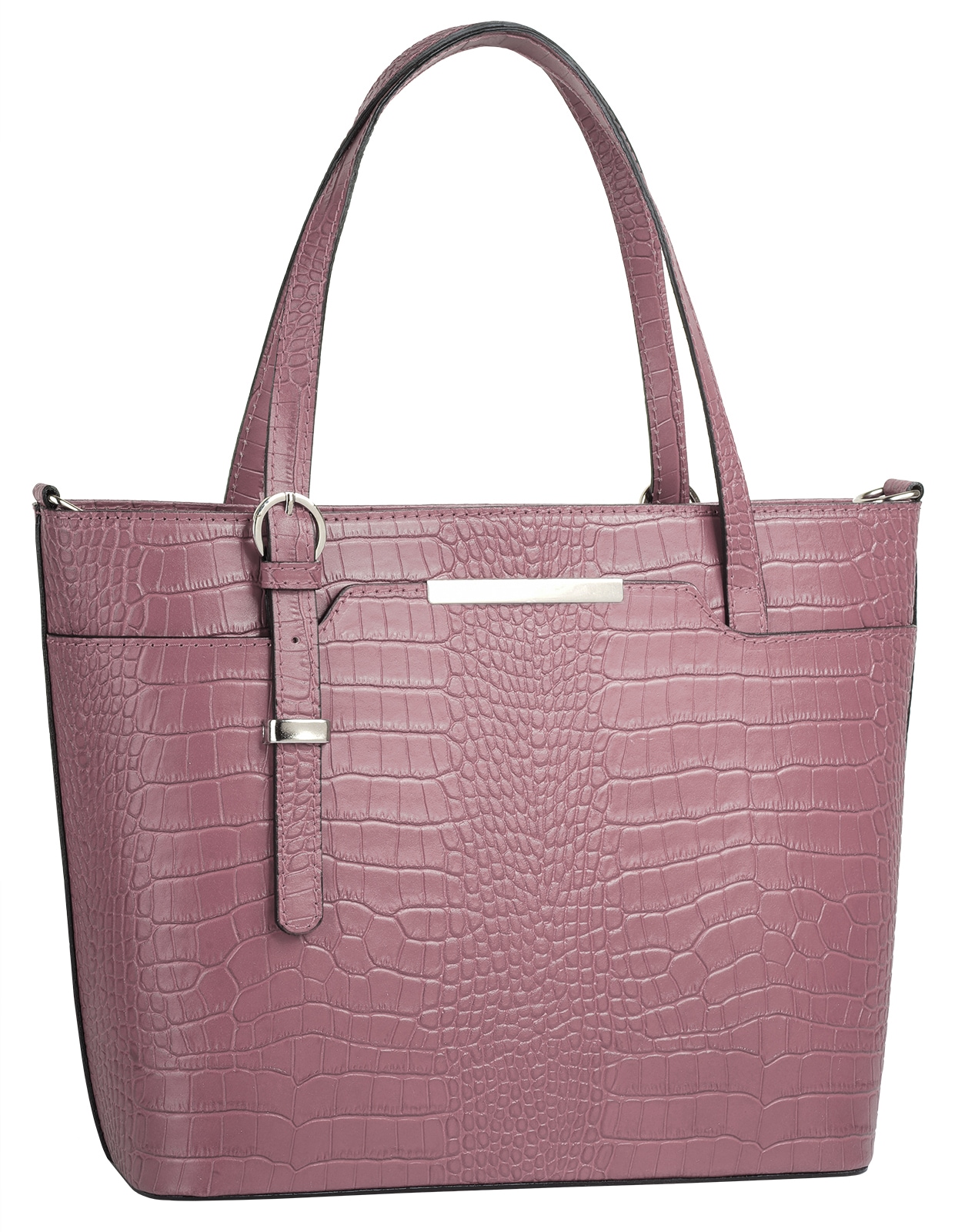Cluty Henkeltasche, echt Leder, Made in Italy